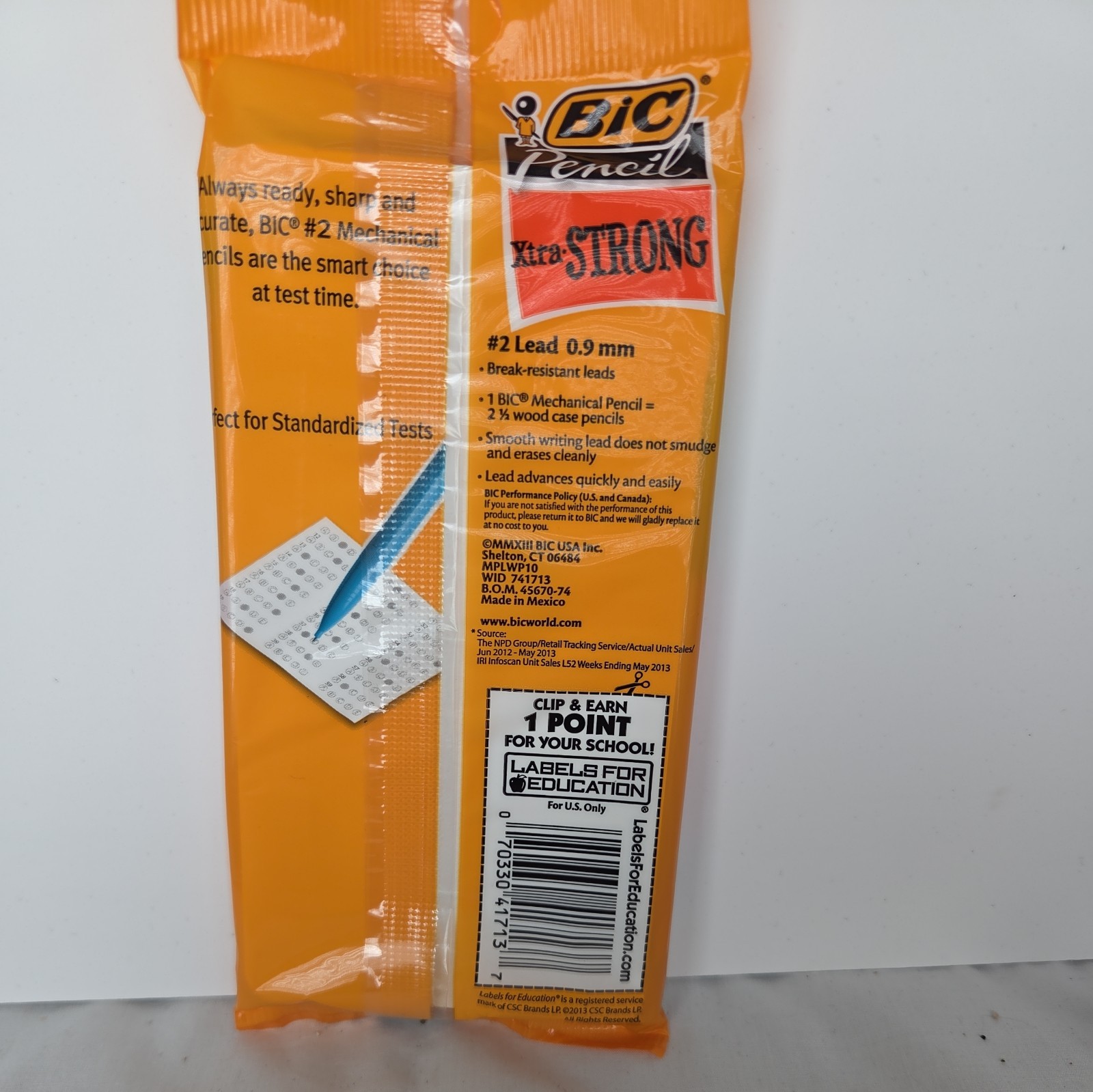 Xtra-Strong Thick Lead Mechanical Pencil, With Colorful Barrel 10 Count 0.9mm