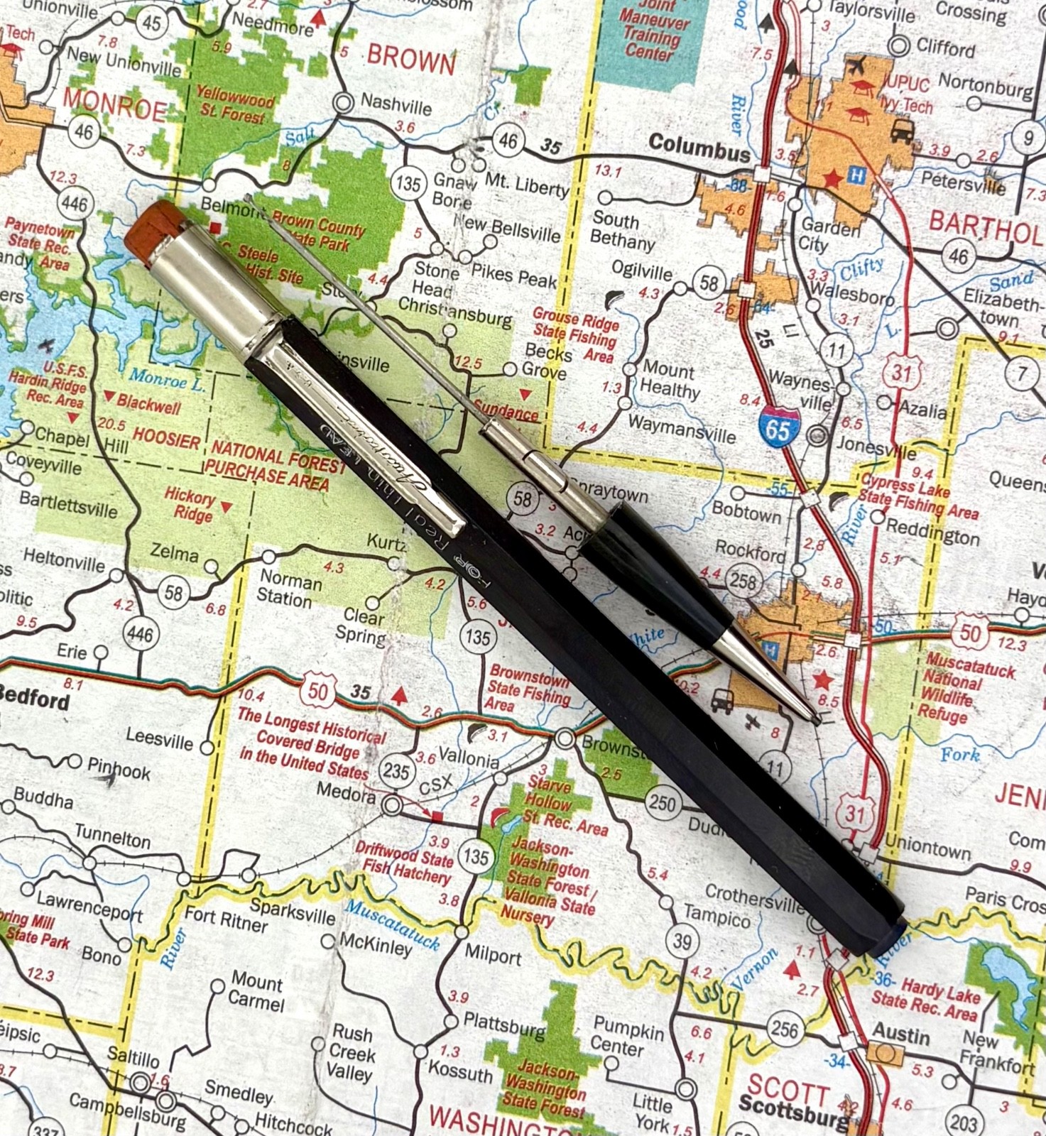 Vintage Autopoint Utility Real Thin Leads (0.9 mm) Mechanical Pencil – Black