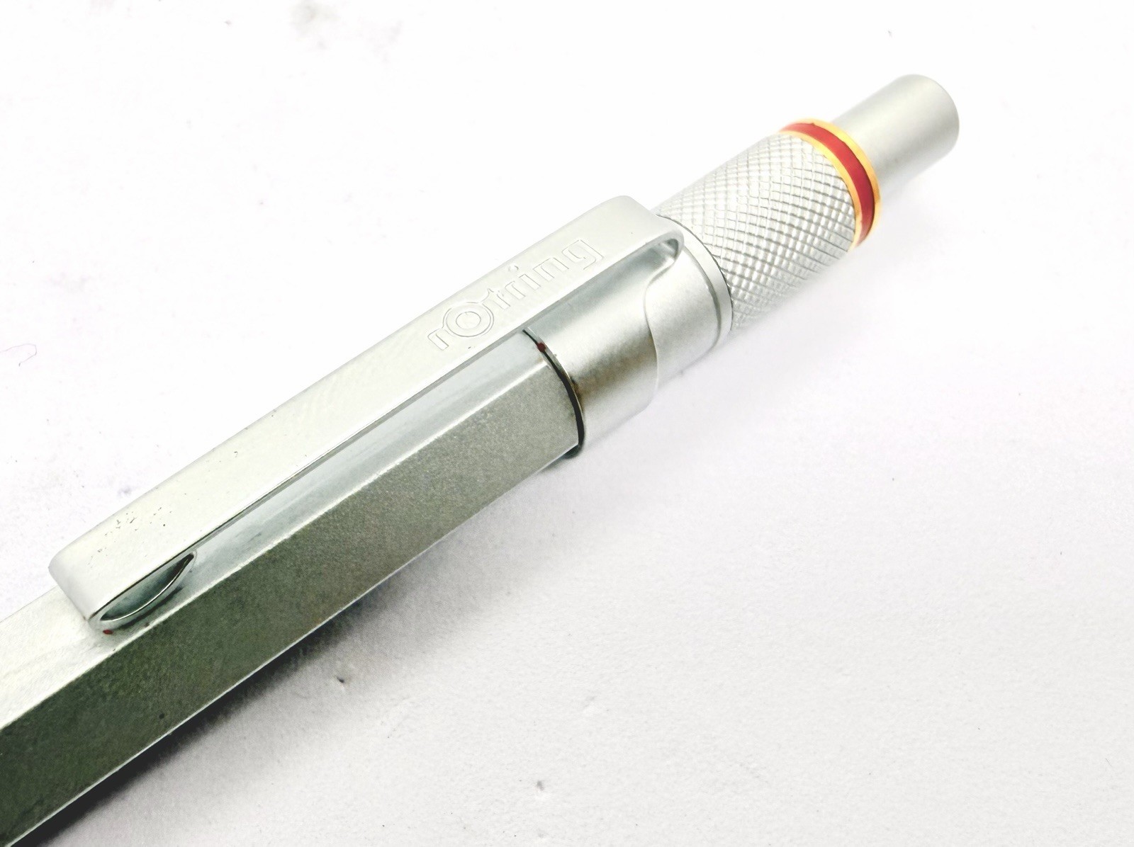 Rotring 600 Gold Twist Retract Tip Mechanical Pencil 0.7 Silver Color functional