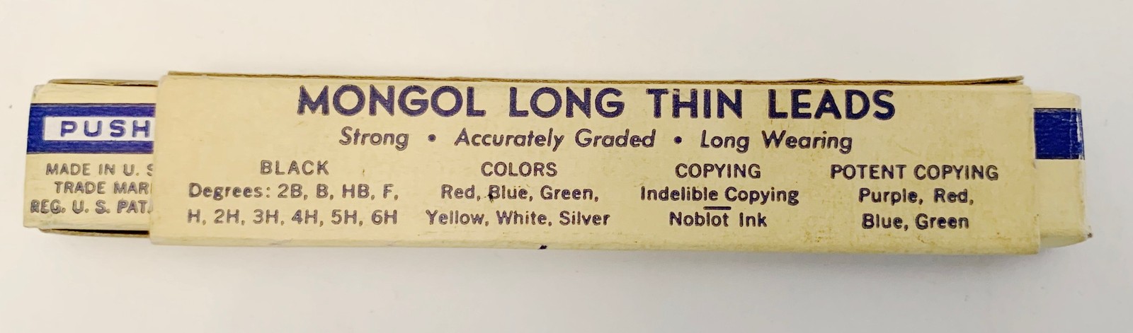 Vintage Eberhard Faber Mongol Long Thin Lead No. 4015 and Refill Erasers no 2236