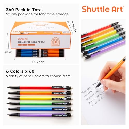 Mechanical Pencils Pack Bulk Mechanical Pencils 0.7mm Medium Point, HB #2 360