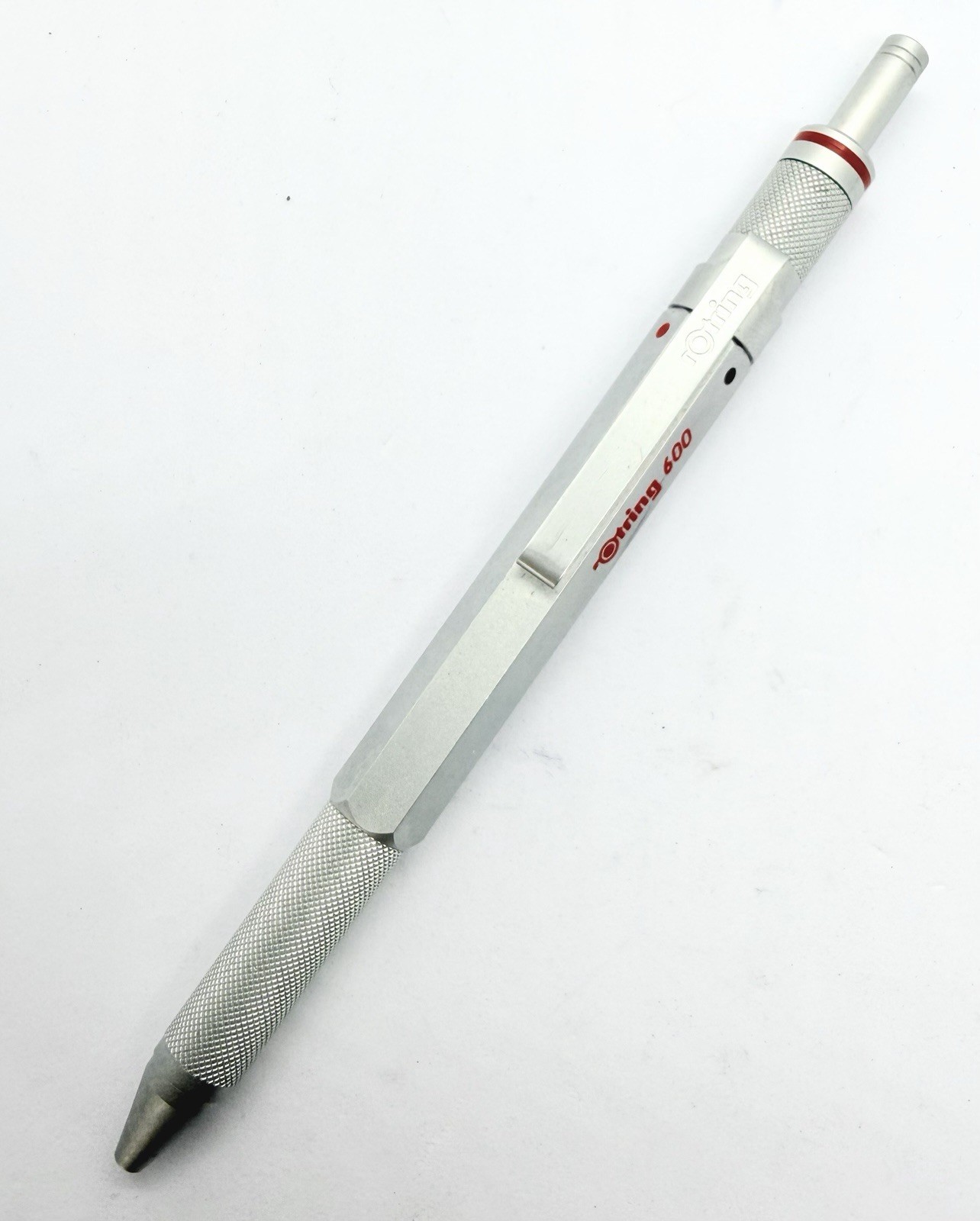 Rotring 600 Trio silver multi function Ballpoint Pen Mechanical Pencil 0.5mm