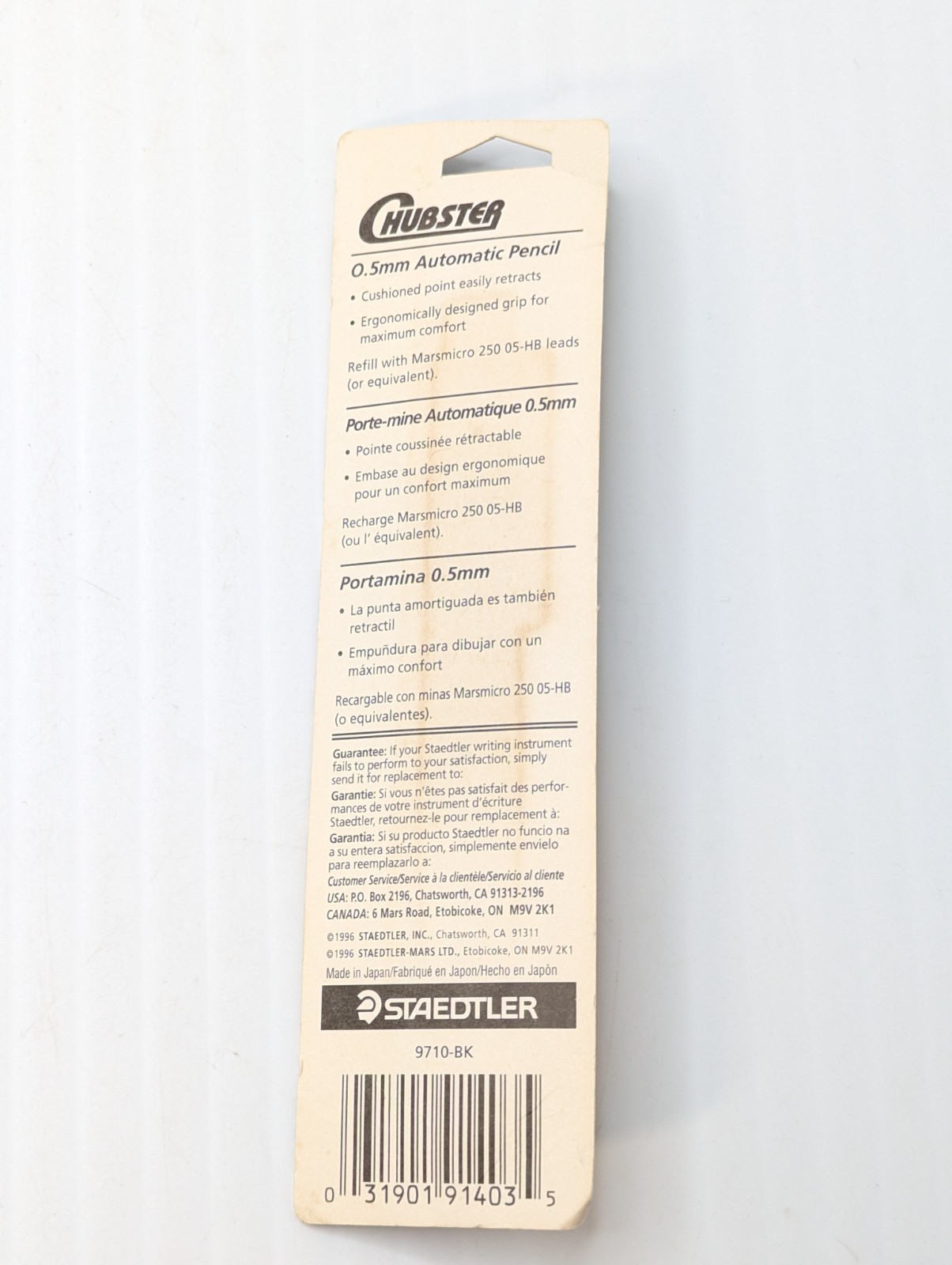 Discontinued retro STAEDTLER chubster 9710 mechanical pencil RARE New In Package