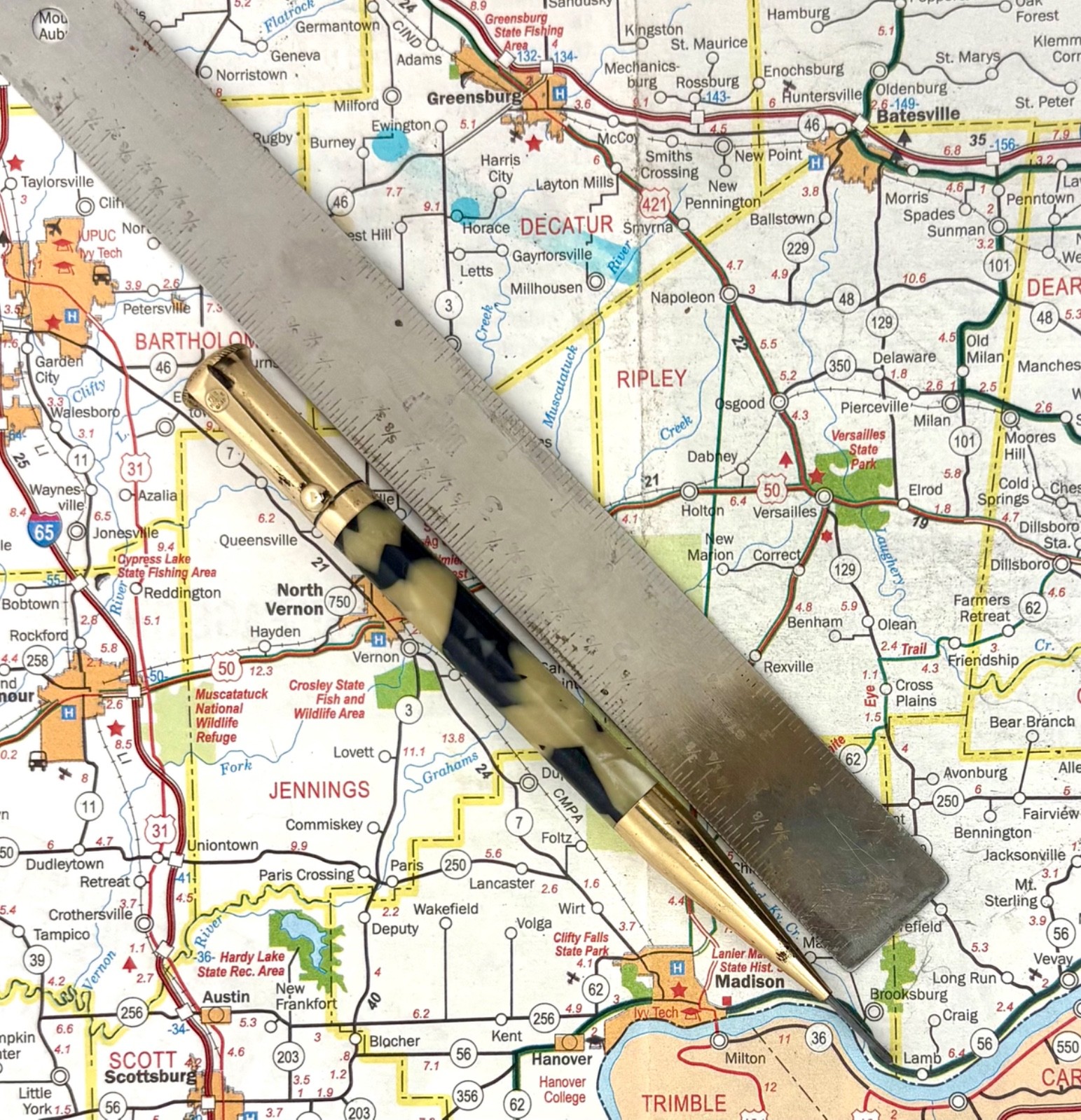 Vintage 1920s Moore mechanical pencil w/ gold-filled trim – “military clip”