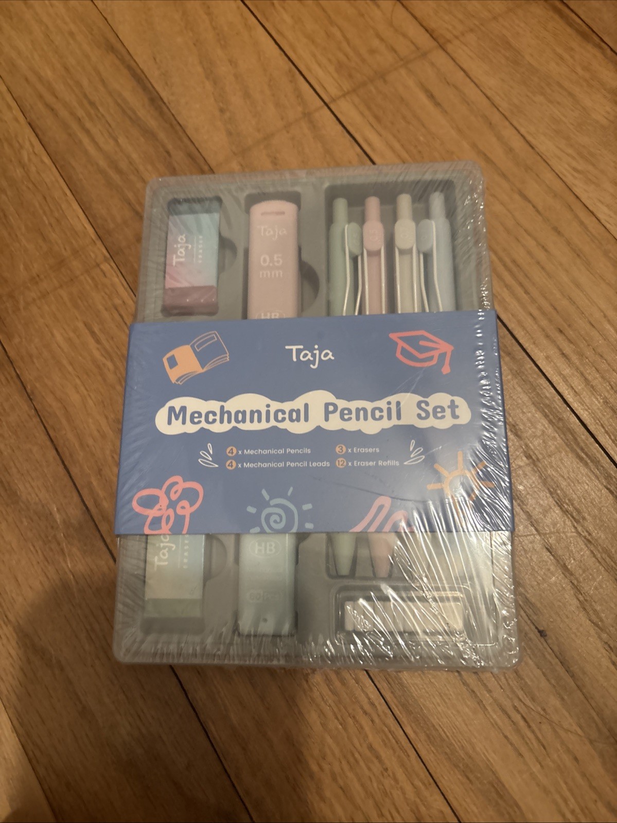 Pencil Set, 4 Pcs Pastel Mechanical Pencils 0.7 & 0.5mm Back to School Supplie