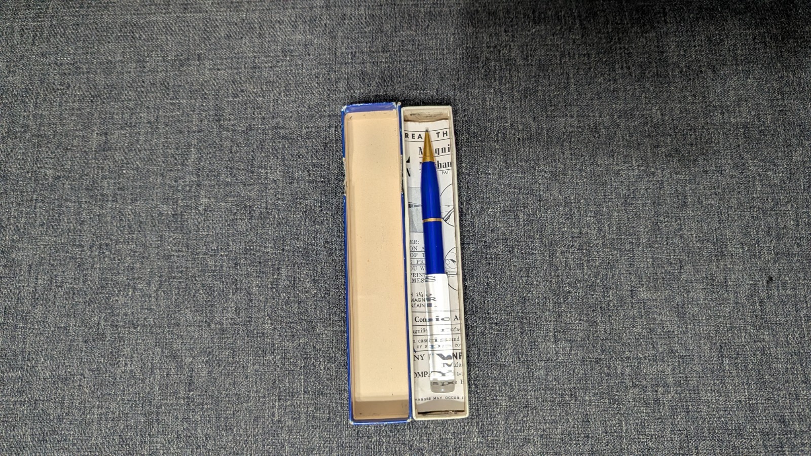 The Marvel Two-in-one Magnifier And Mechanical Pencil Vintage Blue