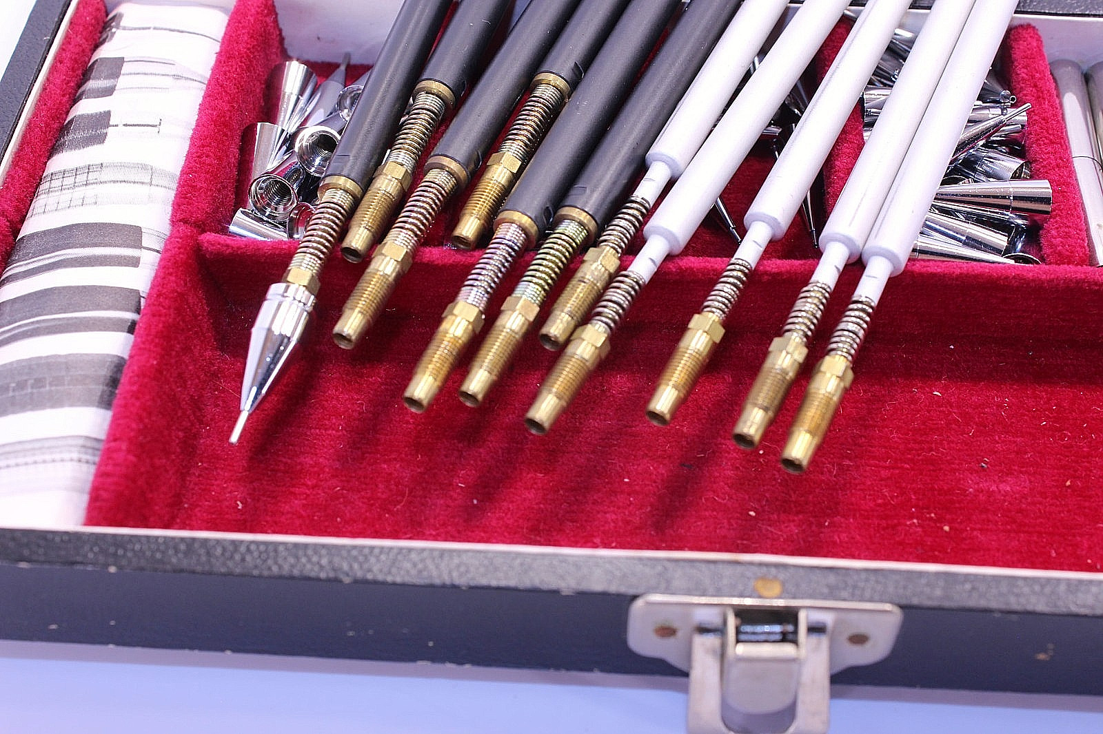 Vintage PENTEL Tools Box & Parts for Mechanical Pencils-Incomplete-Bad Condition