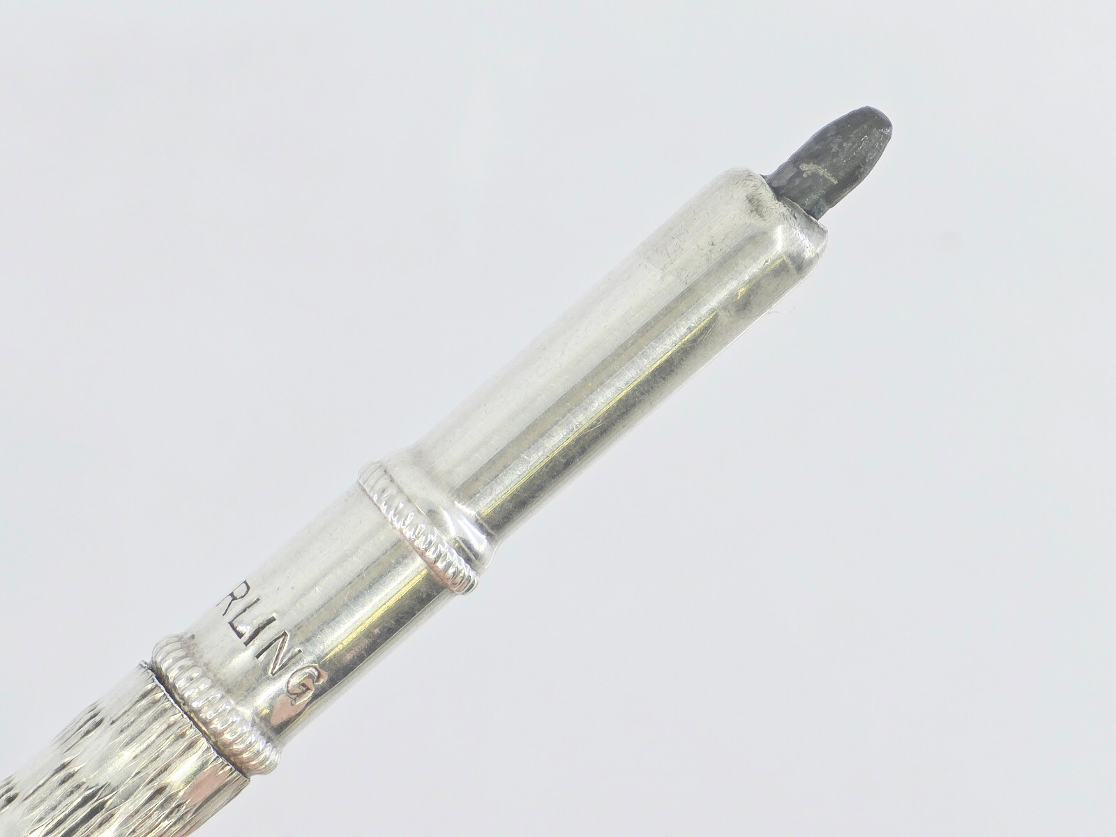 VINTAGE STERLING SILVER MECHANICAL CHATELAIN PENCIL ~ 2.75″