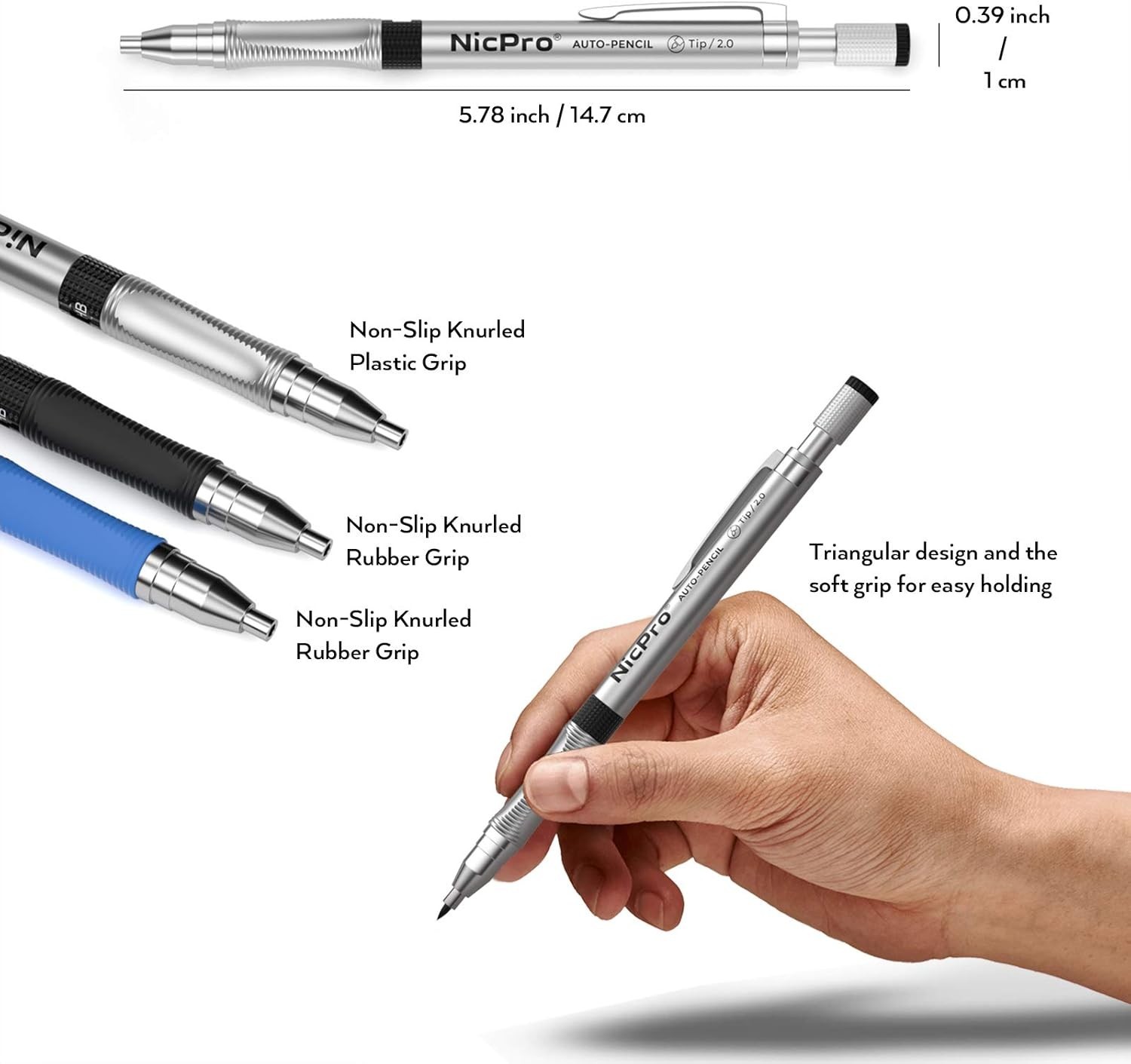 11 Pieces Colors 2mm Mechanical Pencil Set, 3 PCS Carpenter Drafting Pencil 2…
