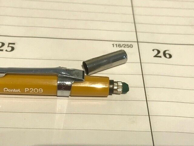Vintage Pentel P209 Yellow 0.9mm Mechanical Pencil
