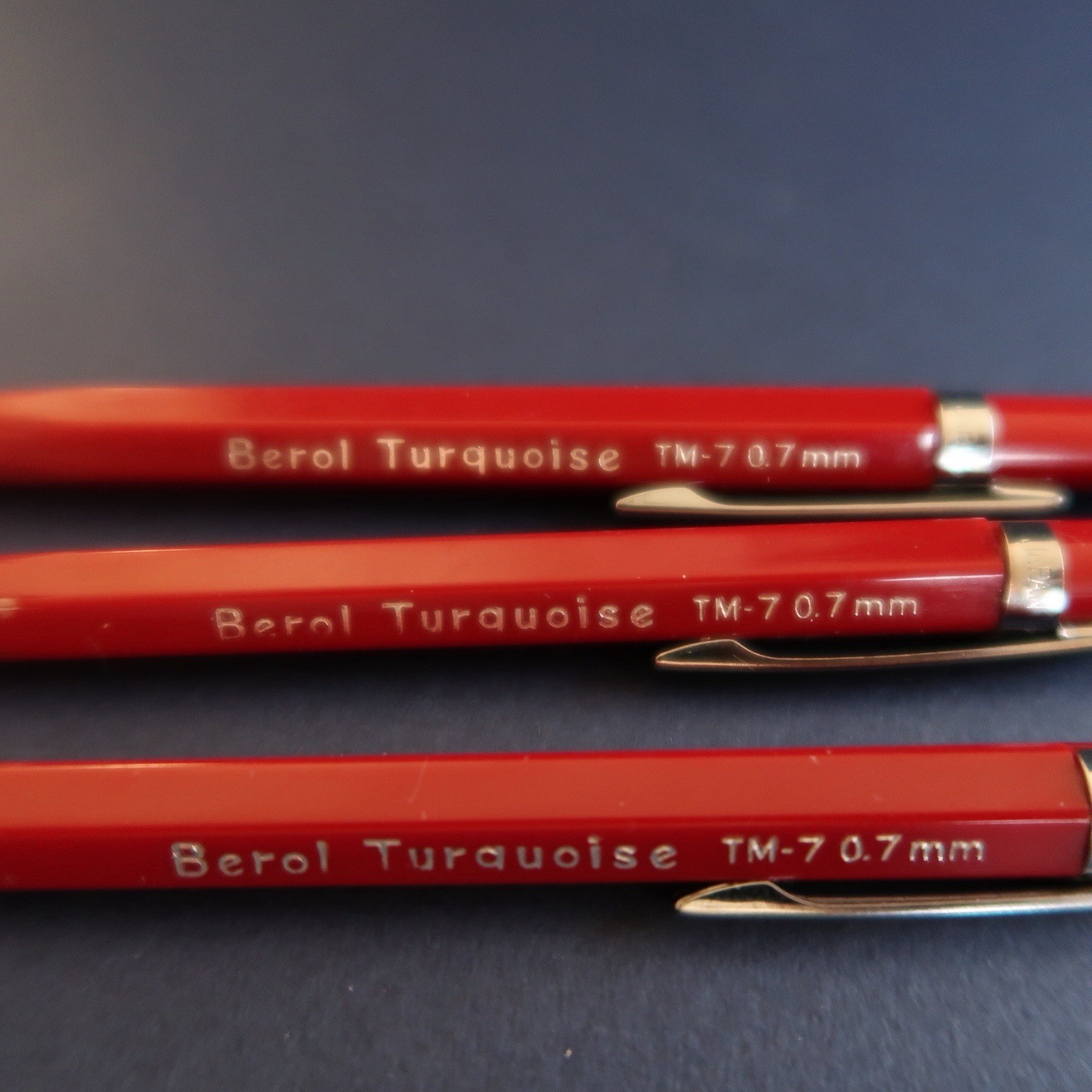 Vtg Berol Turquoise TM-7 Mechanical Pencil 0.7mm Red Drafting Drawing Lot Of 3