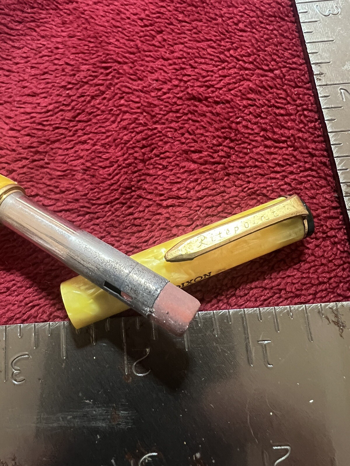 Vintage Cracked Ice Mechanical Pencil, Dixon (IA) Co-op Elevator. Phone 37!
