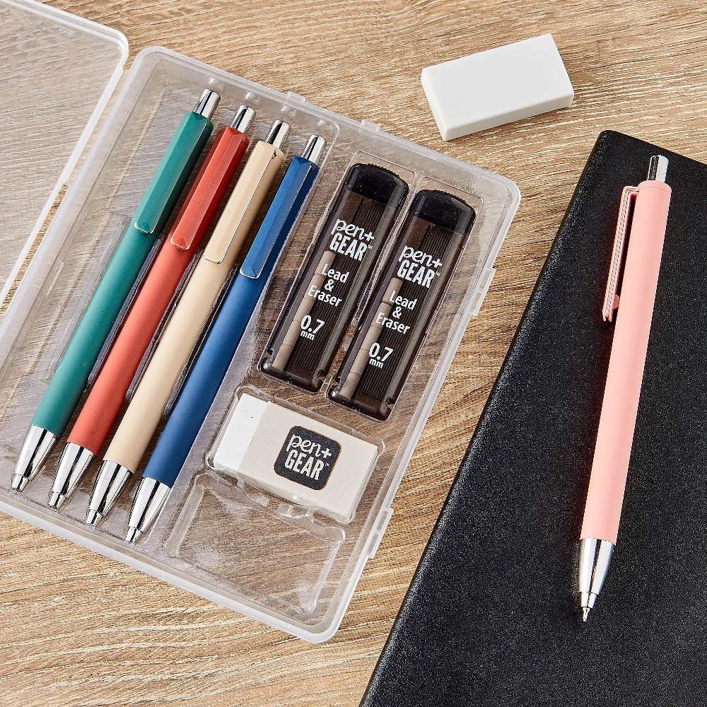 0.7mm Mechanical Pencil 5-Pack with Case for School Office Drafting