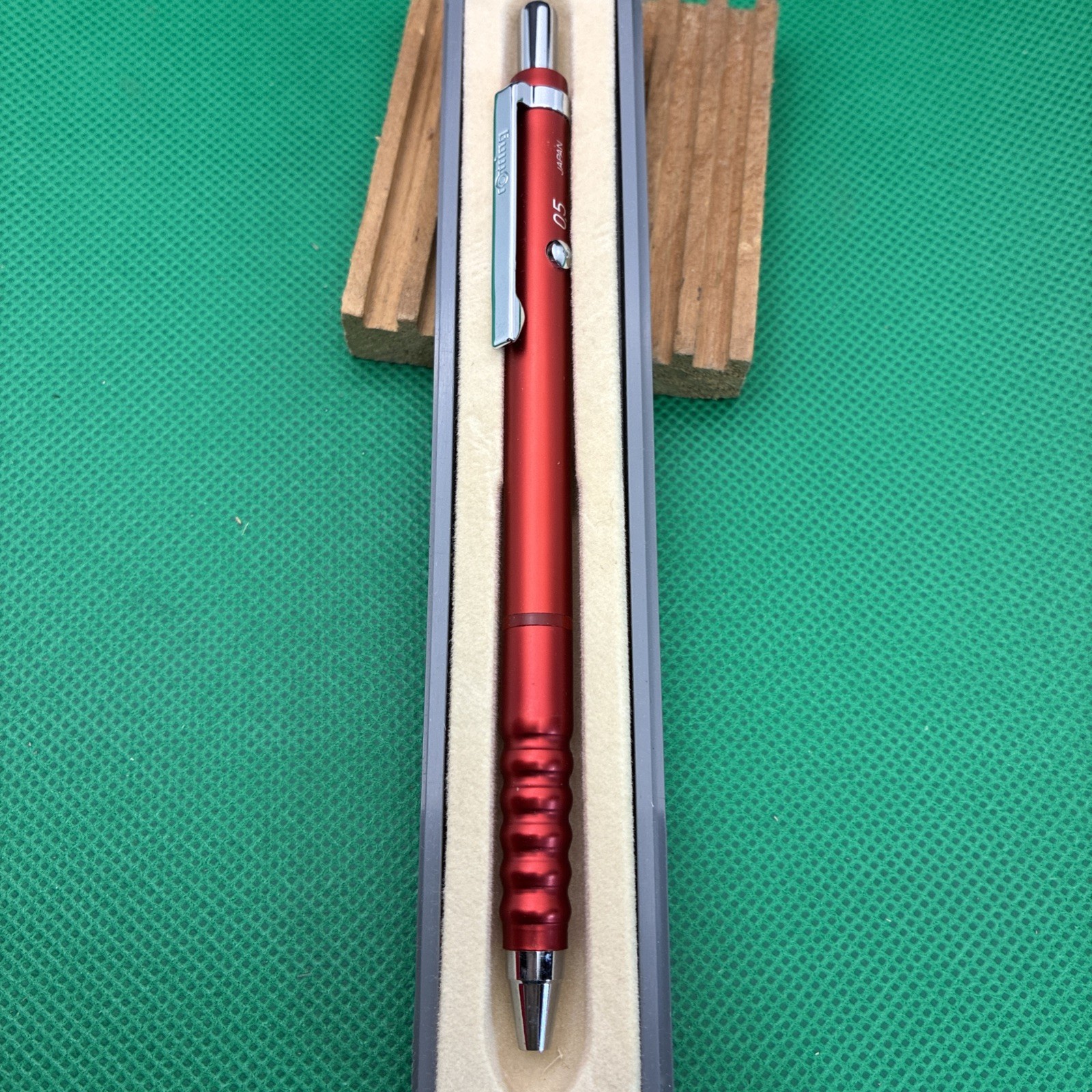 NOS Rotring 400 502 180 Red Metallic Full Metal Double Push mechanical pencil