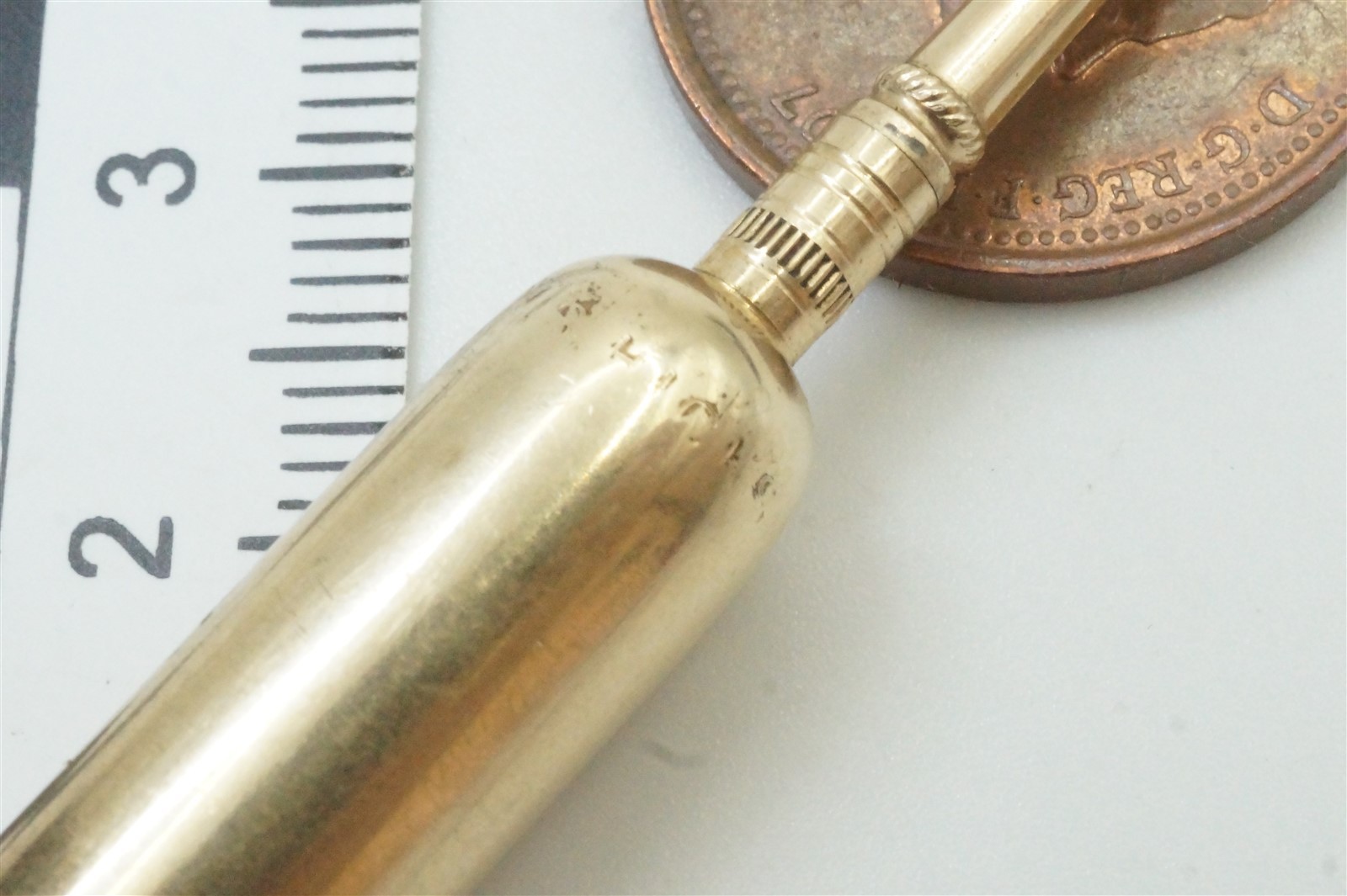 ANTIQUE GOLD CASED MAGIC / PROPELLING PENCIL HICKS NEW YORK c1900