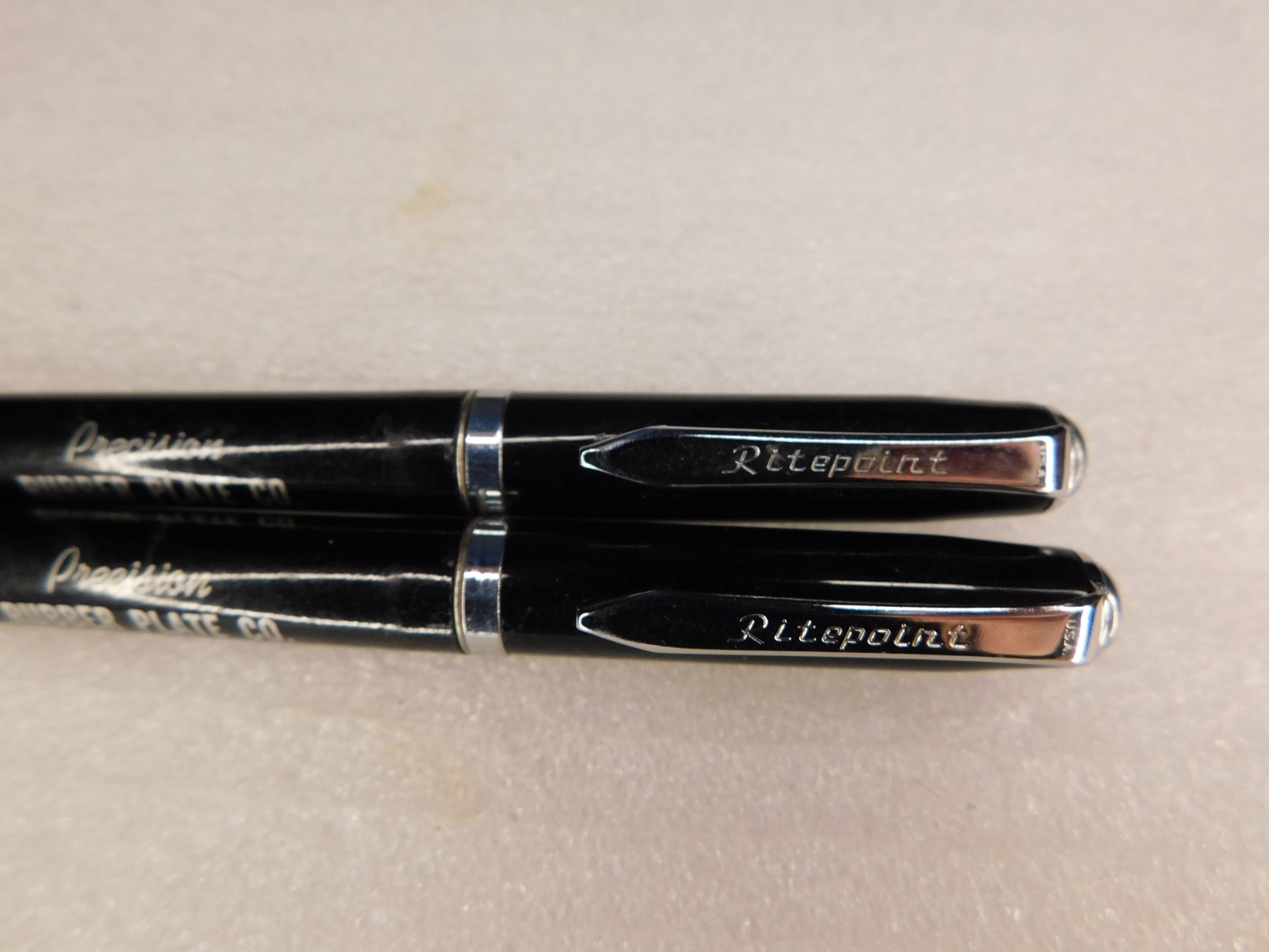 Pair Ritepoint Advertising Precision Rubber Plate Co. Mechanical Pencil
