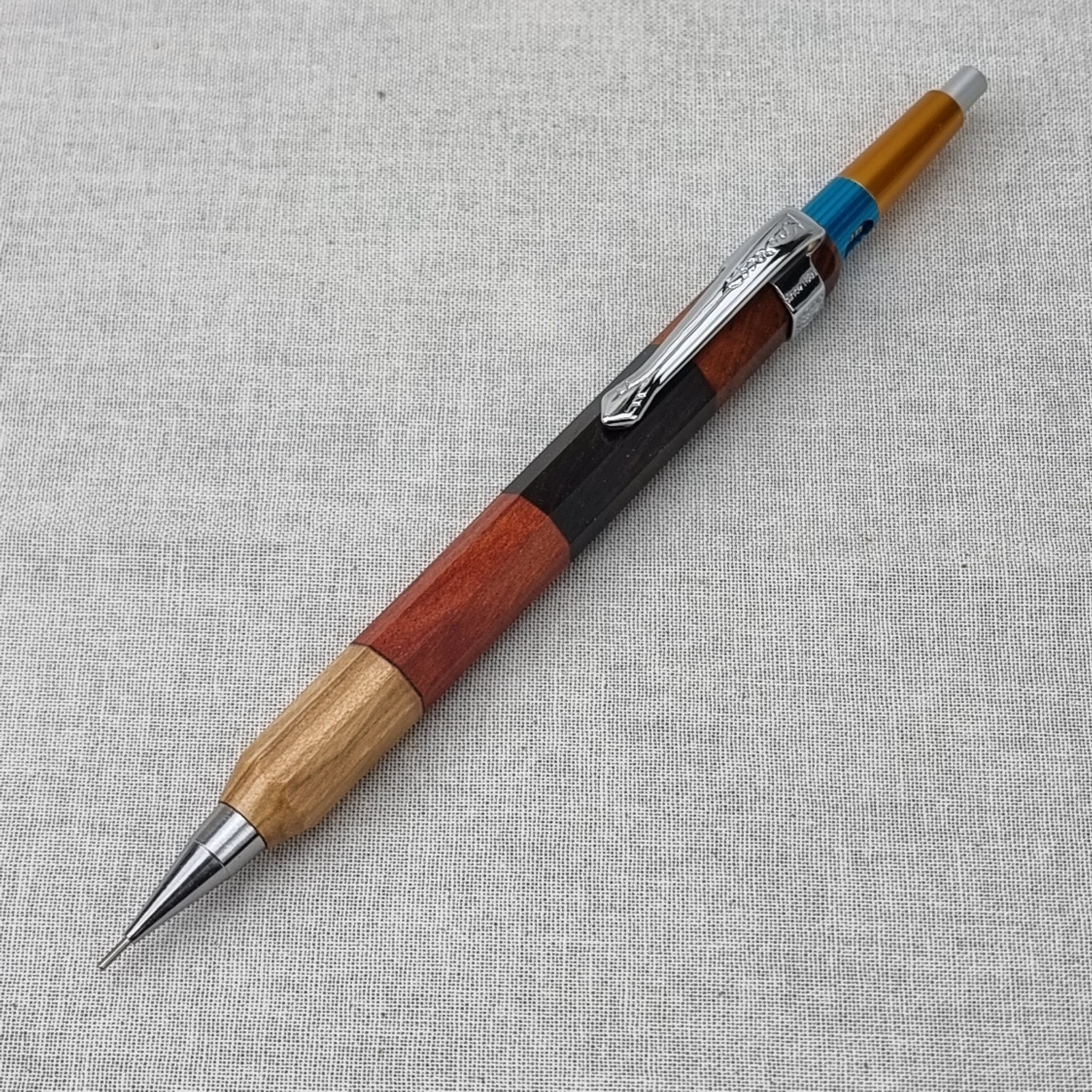 Hand Crafted Pentel PG5 Mechanical Pencil with Octagonal Wood Barrel