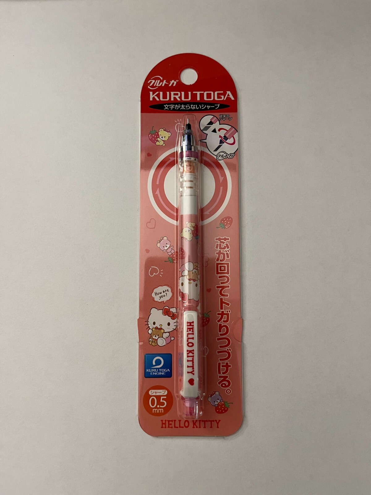 Sanrio Hello Kitty KURU TOGA Mechanical Pencil 0.5mm – New – From Japan