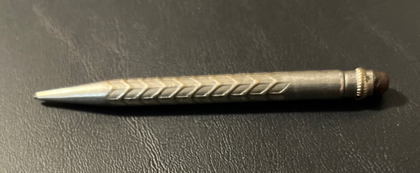Beautiful Vintage Silver Gold Filled Mechanical Pencil -Twist Top Eraser-3-7/8”L