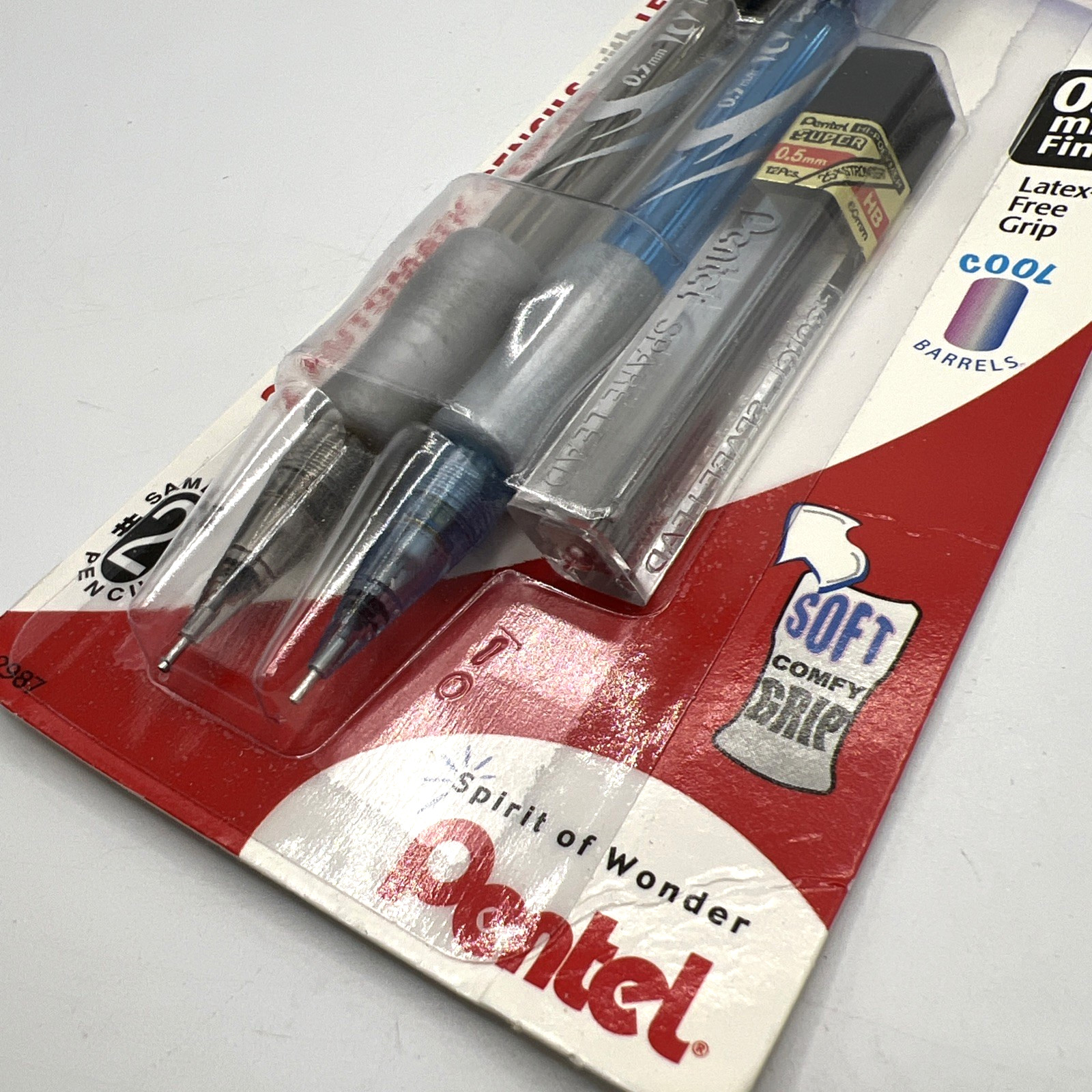 Pentel Icy Automatic Pencils 2 Pack Cool Barrels 0.5 mm Fine