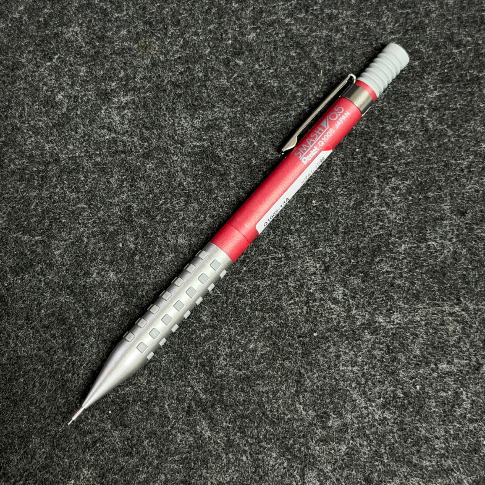 Pentel Smash Amazon Limited Metallic Red Silver 0.5mm Q1005-13A Pencil New