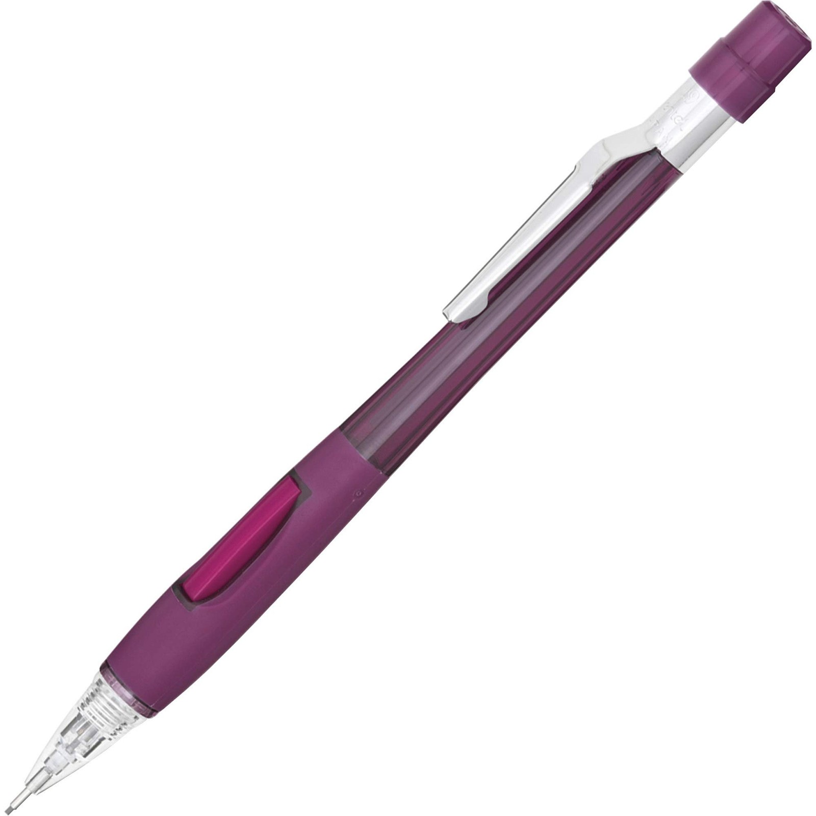 Pentel Quicker Clicker Mechanical Pencil 0.9mm Burgundy Comfortable Grip