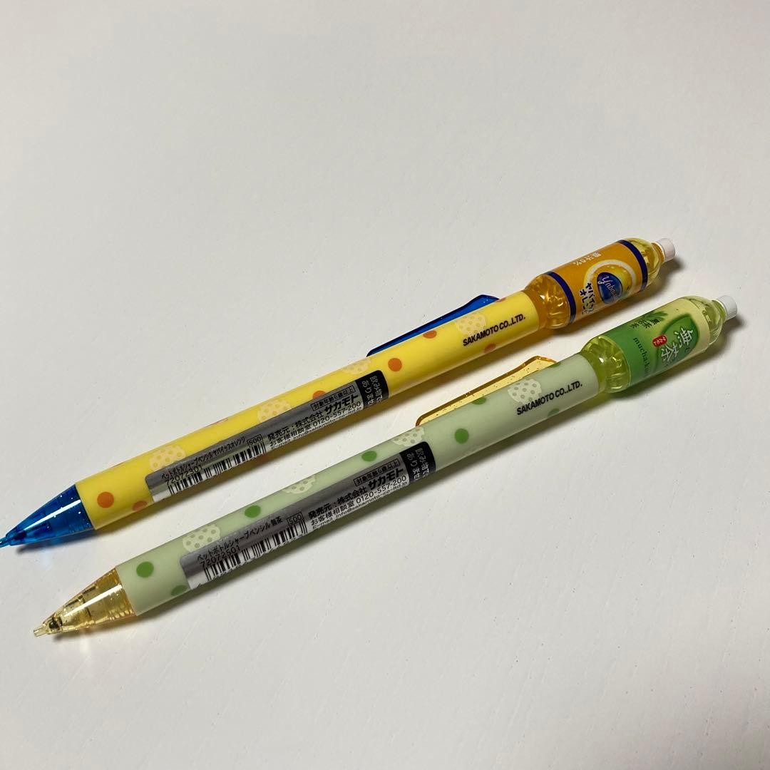 Heisei Retro Drink Bottle Mascot Mechanical Pencil Juice Tea Parody