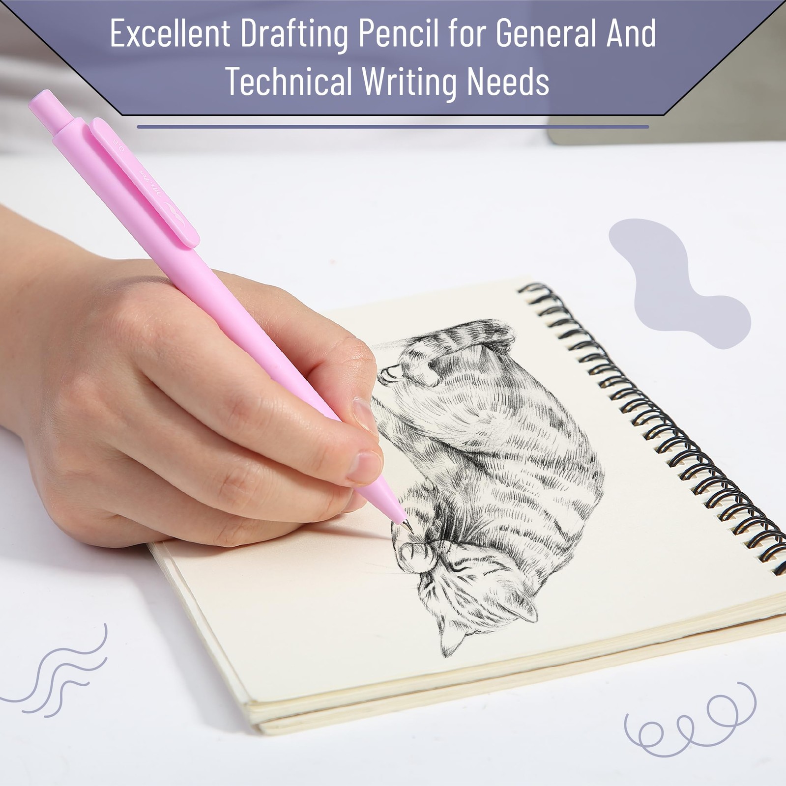 Mr. Pen- Pastel Mechanical Pencil Set with Lead Refills & Erasers, 6 Pack, 2…