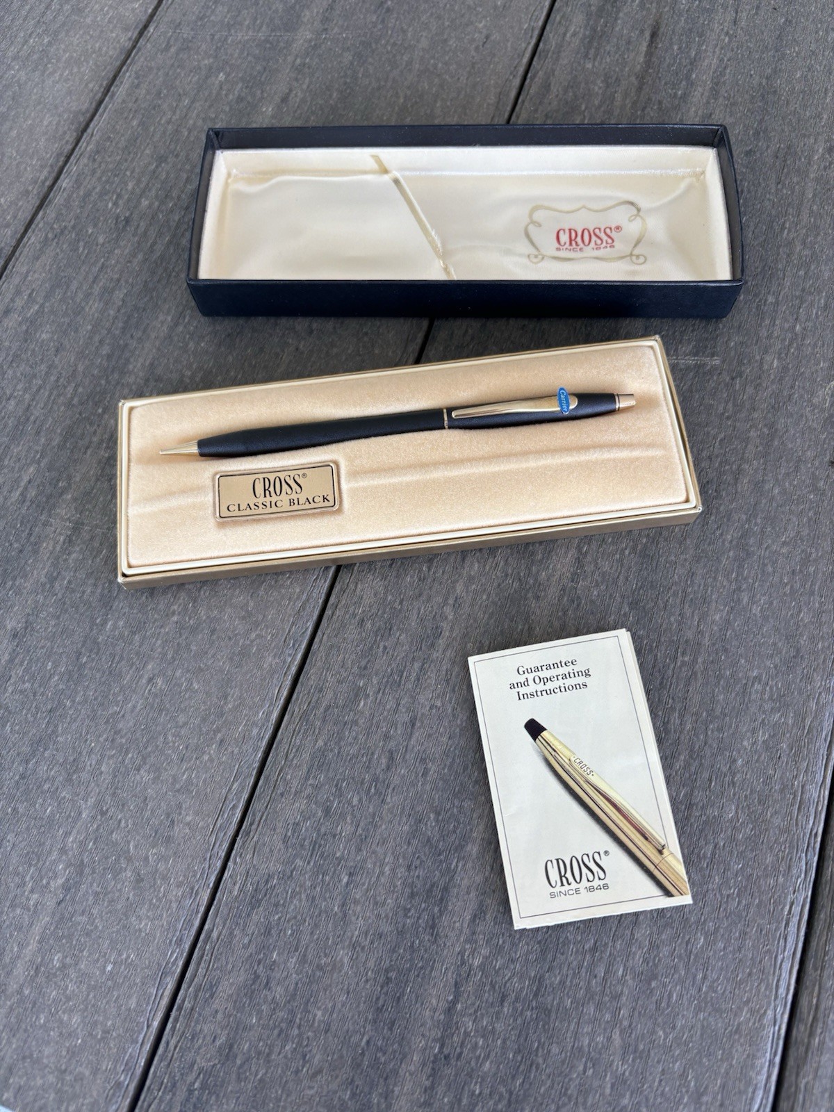 Cross Classic Black 2503 Carrier Advertising (stick on) Pencil In Box NOS 1982