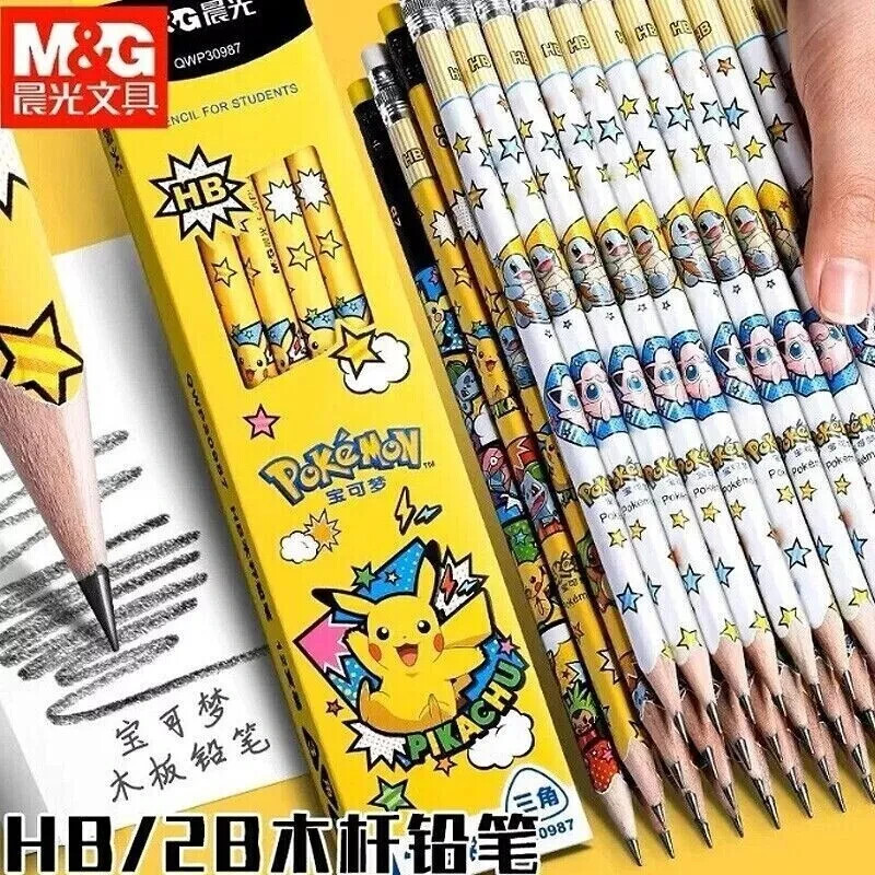 Pokemon – Pencil 2X Set Bulbasaur Pikachu Original Anime Manga Nintendo NEW