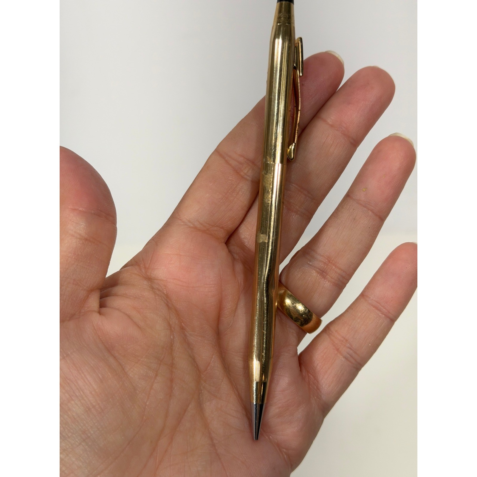 Vintage Cross 1/20 10KT Gold Filled Mechanical Pencil Pinstripe Made in USA Gold