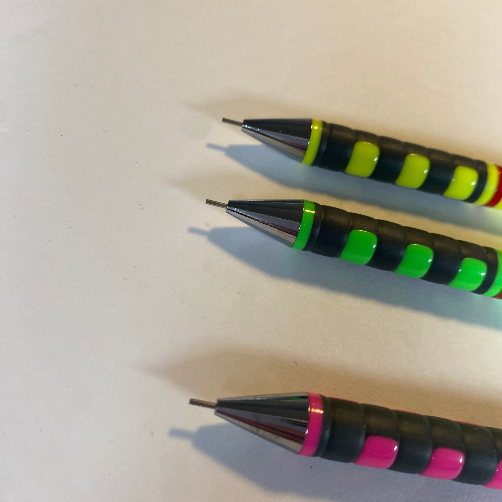 NEW Rotring Tikky 0.5 mm Mechanical Pencil Lot of 3 Grip Green Yellow Pink