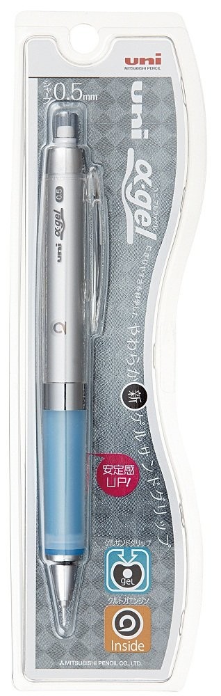 Uni Ball Kuru Toga Mechanical Pencil 0.5mm Alpha Gel Grip Blue 1 Pack