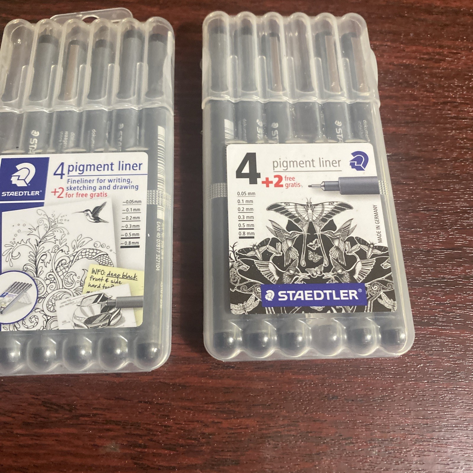 STAEDTLER JAPAN Pigment Liner Parker 0.05 – 0.8mm Pen set 308 SB6P 3 Missing 3