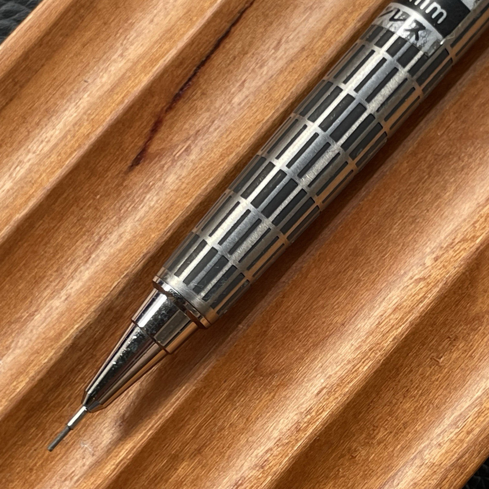 Newman Mechanical Pencil Etched Stainless Steel Barrel 0.5 mm #2 Made in Japan