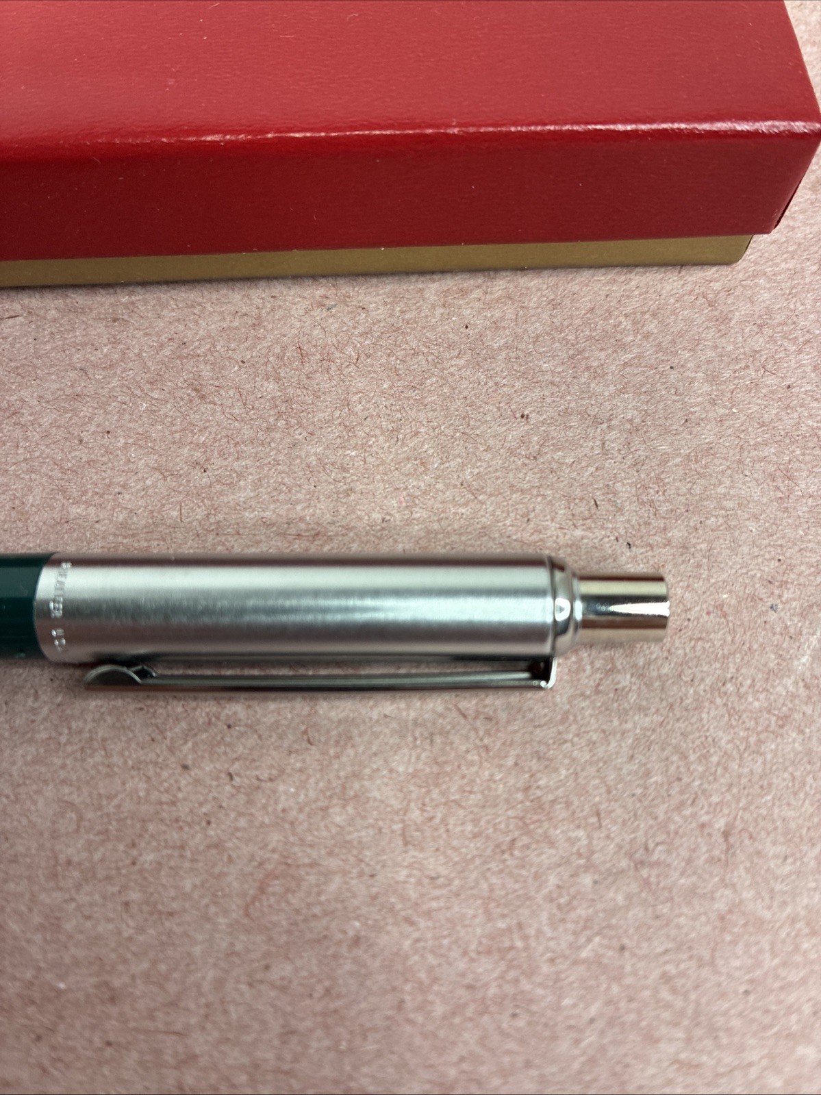 Vintage Chrome & Green Sheaffer Mechanical Click Pencil