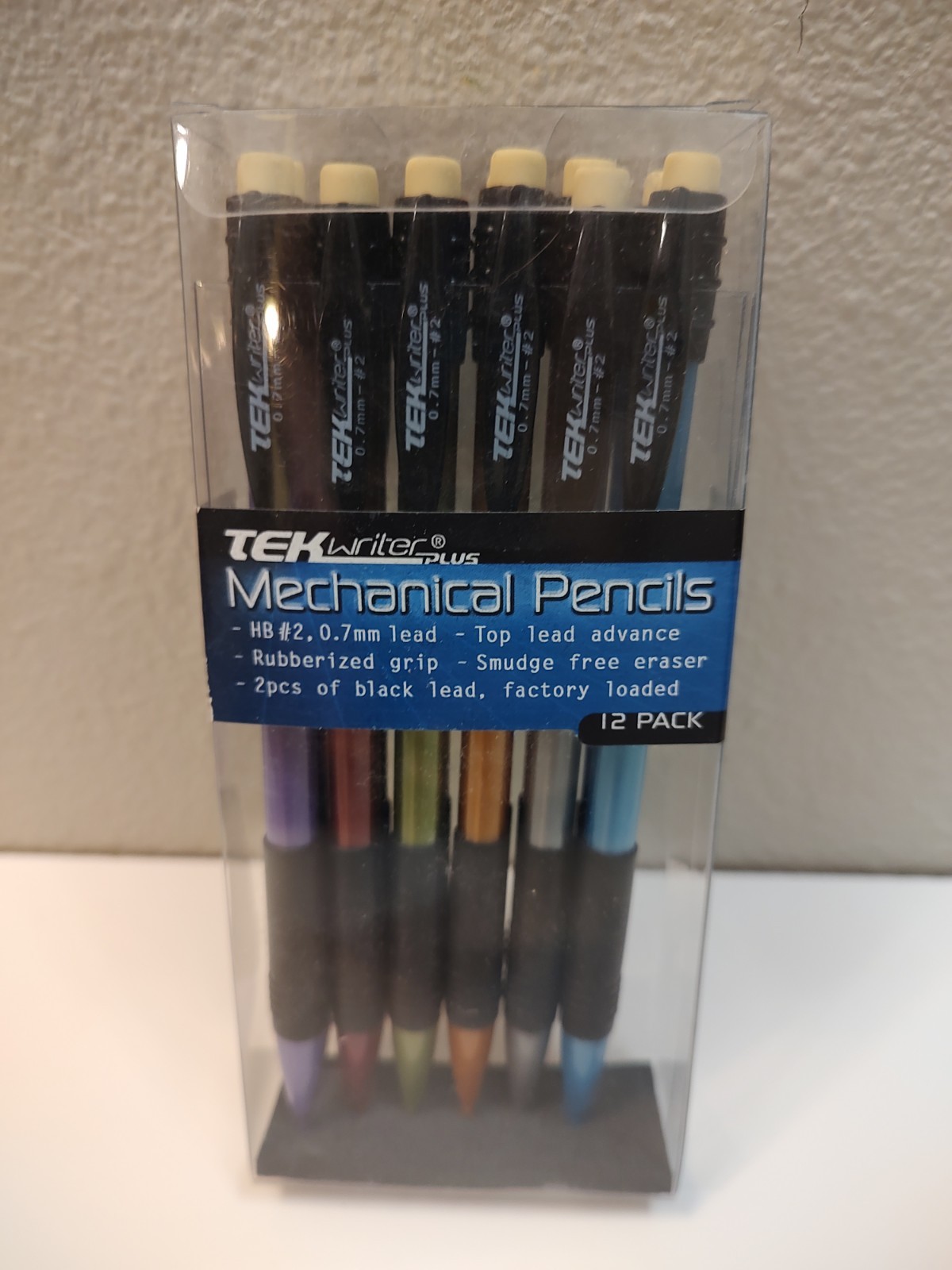 NEW Tek Writer Plus Mechanical Pencils 0.7mm #2 Various Colors With Erasers A14