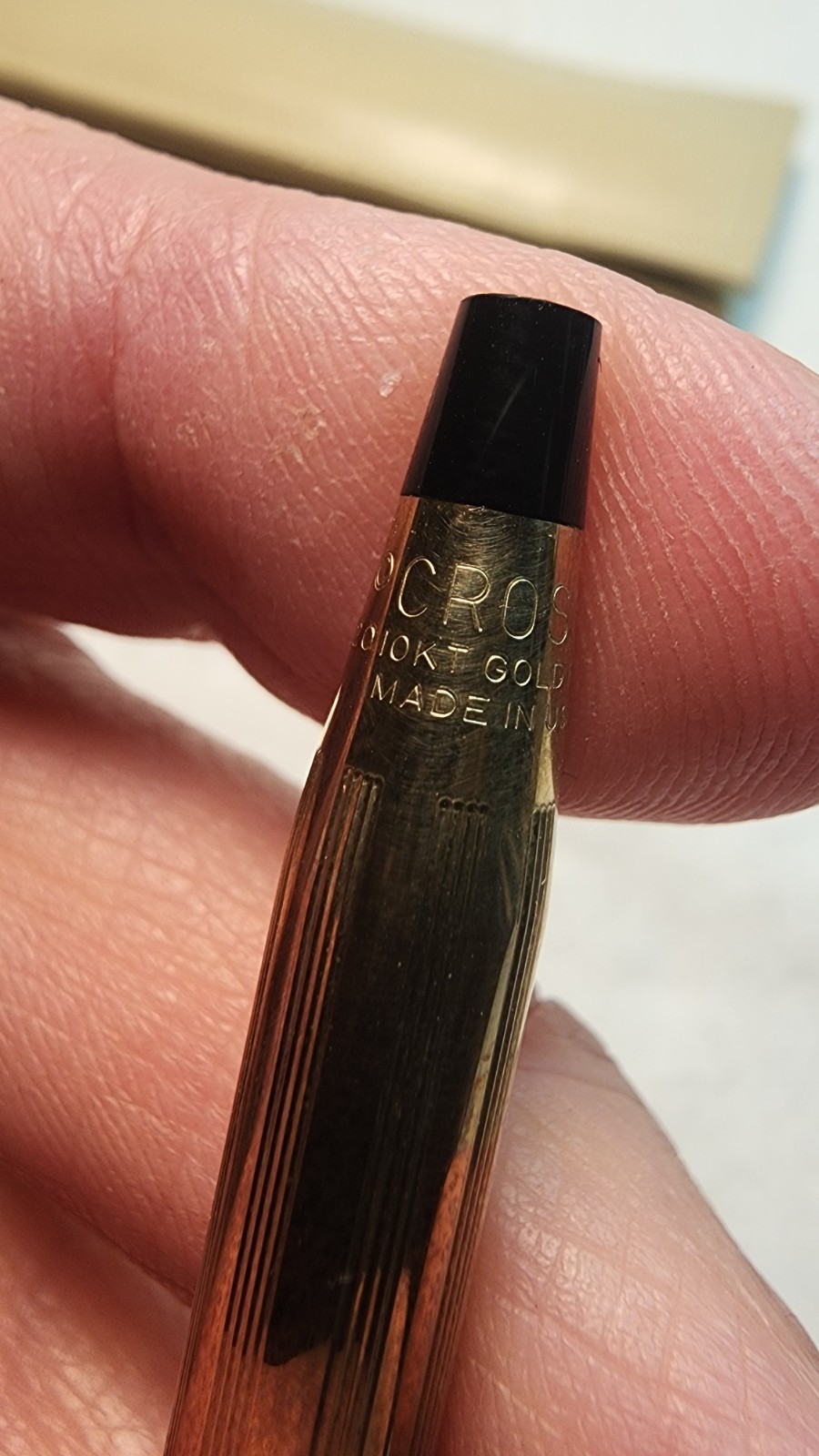 Vintage Cross Mechanical Pencil 1/20 10k Gold Filled with soft case, Engraved