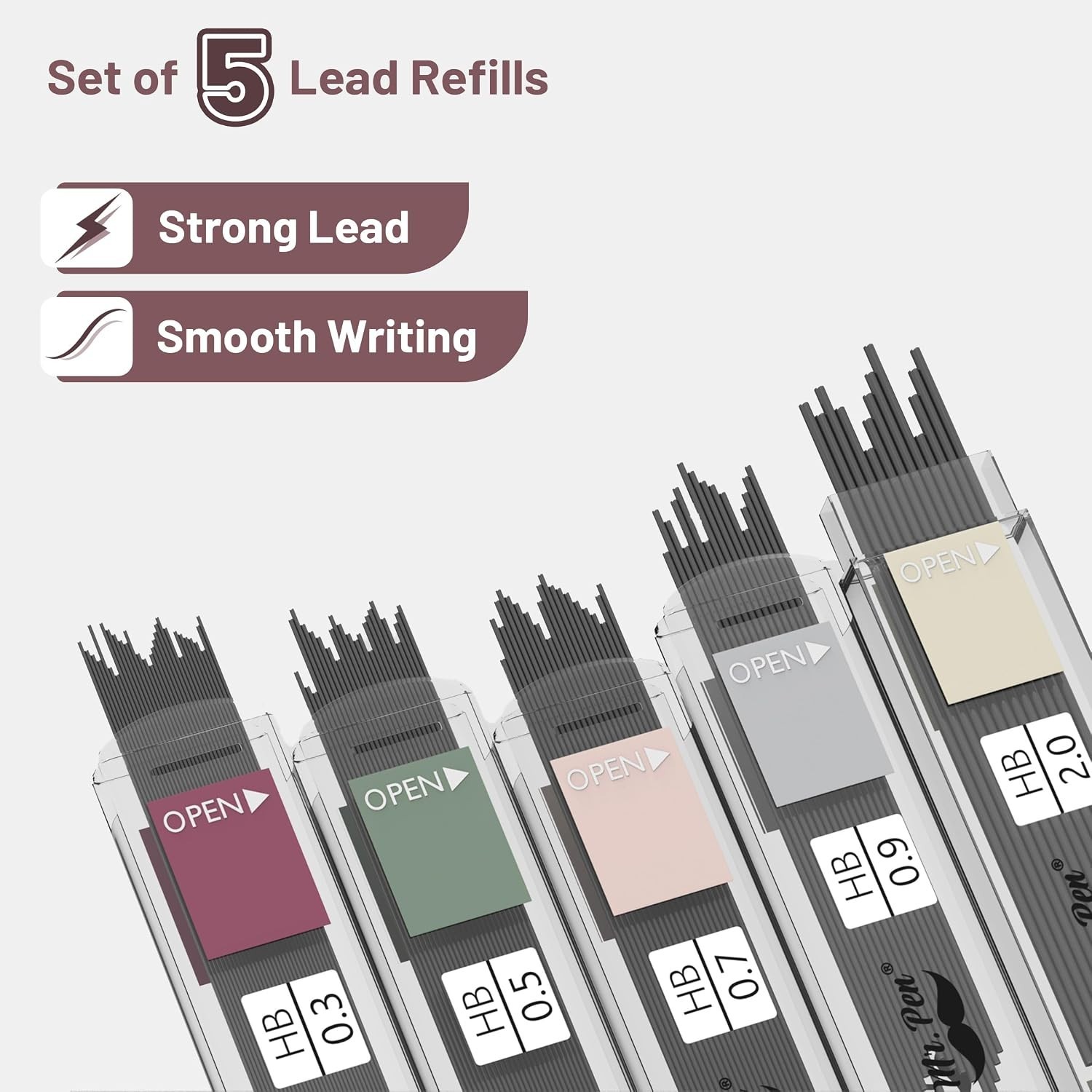 Artisan’s Choice: 5-Sized Mechanical Pencil Set with Refillable Leads & Erasers