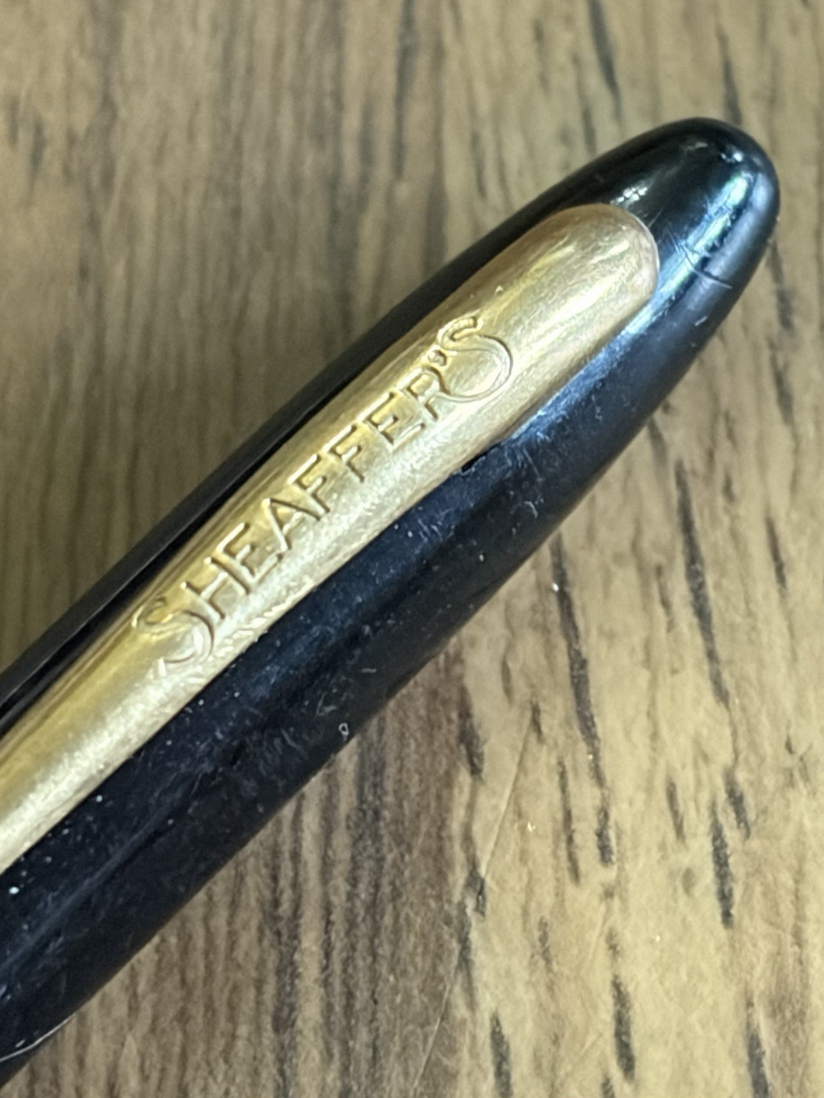 Vintage Sheaffer Mechanical Pencil, Black w/ Gold Trim – Works
