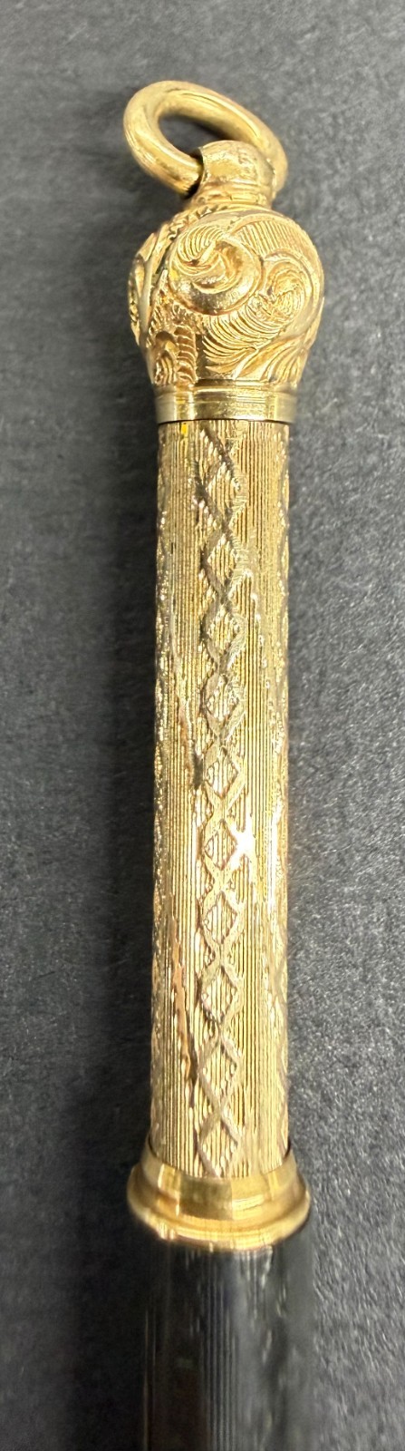 Antique Victorian William S Hicks Telescopic Magic Pencil 1871 Patent Gold BHR