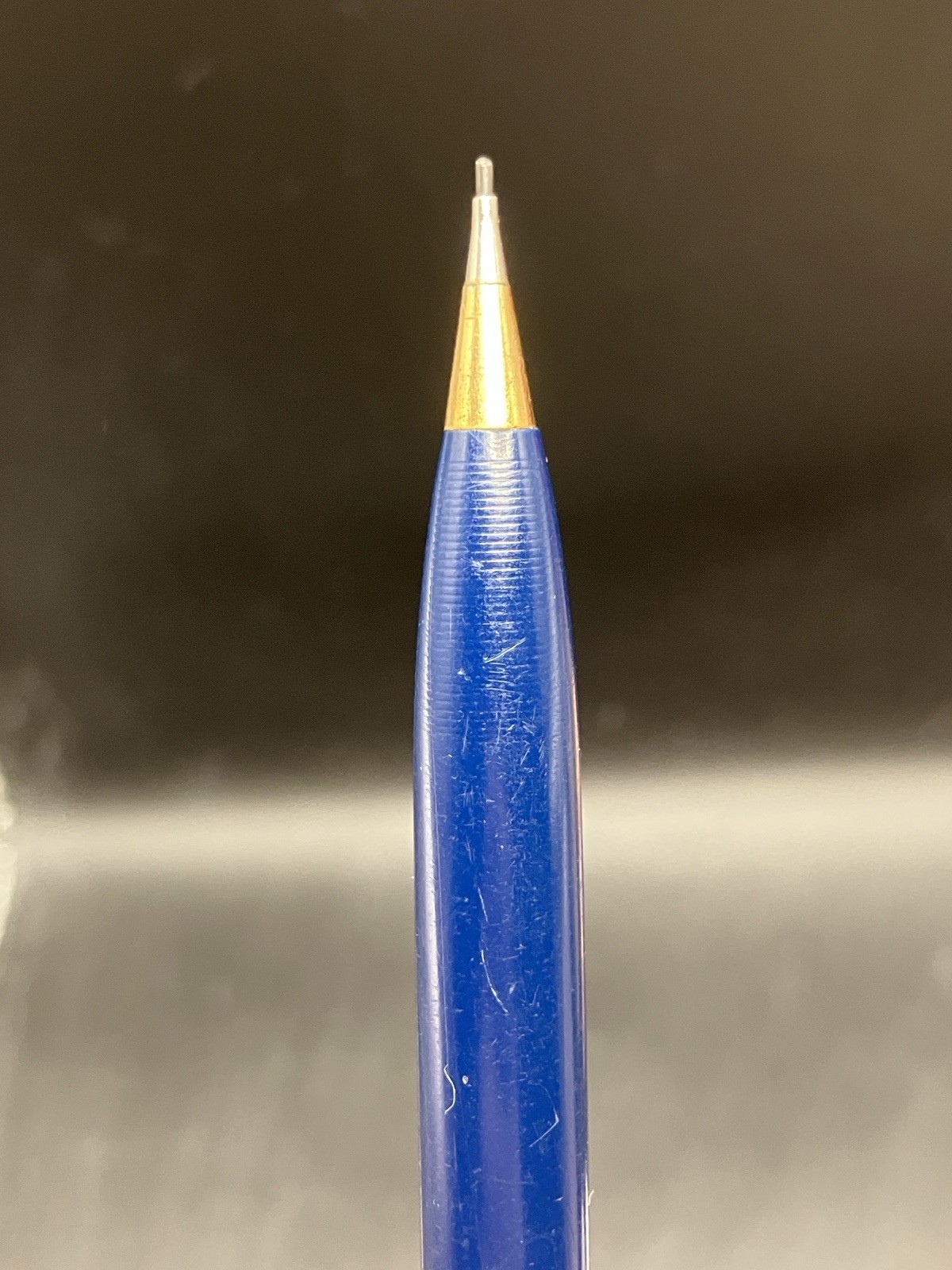 Vintage Sheaffer Pen Co. Mechanical Pencil Blue Gold Trim Twist Advance Works