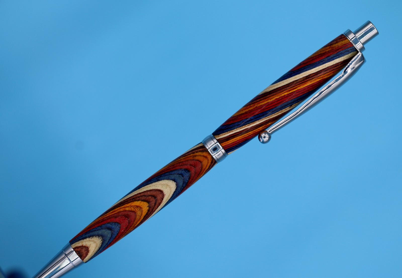 Luxury ColorGrain Wood Mechanical Pencil Chrome 0.7mm + Extra Lead/Erasers Gift