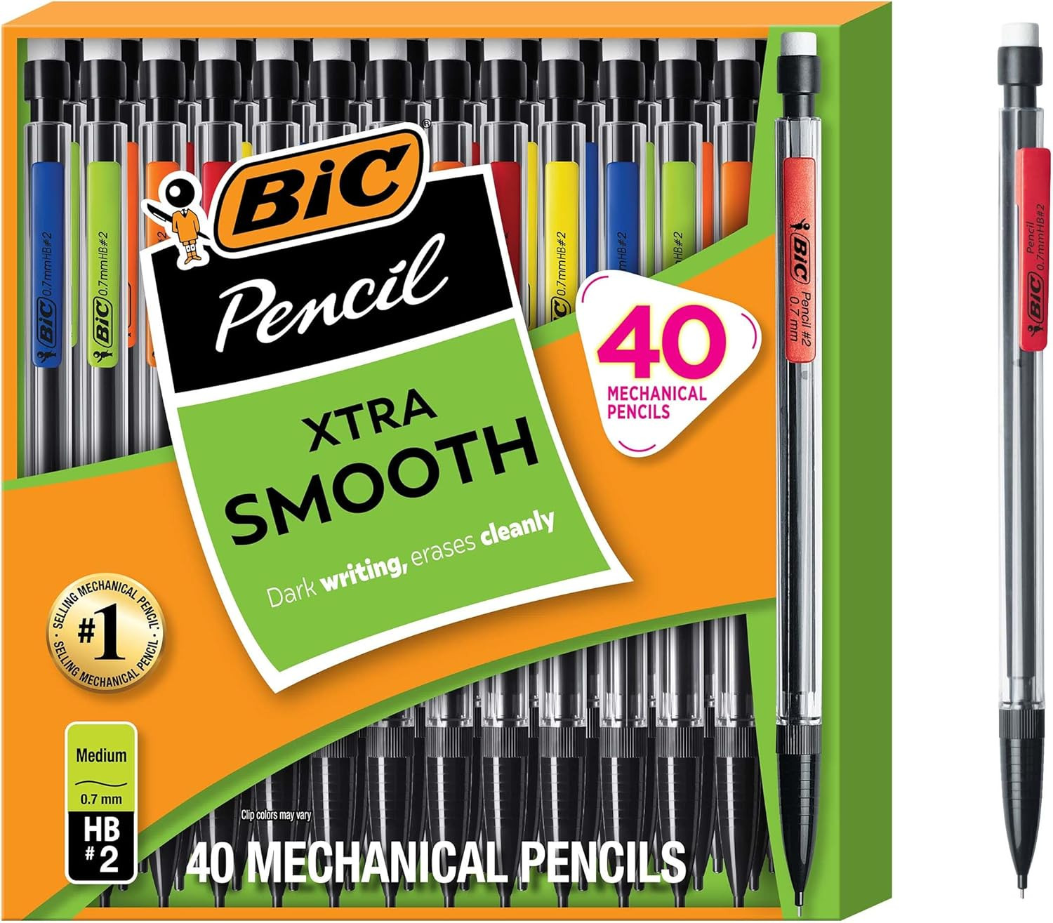 Xtra Smooth Mechanical Pencil with 0.7 Mm Medium Point, Refillable and Retractab