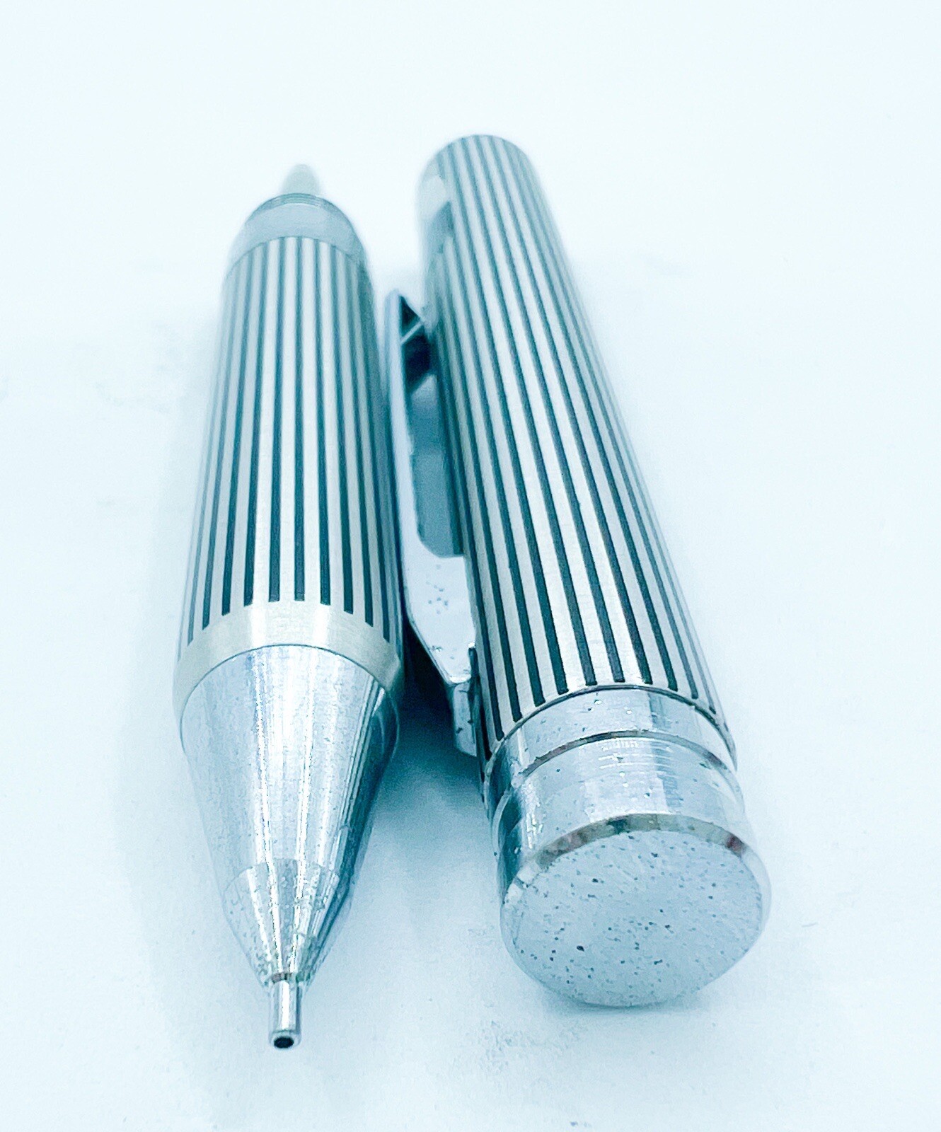 Kokuyo Mechanical Pencil PS-3-1 Silver Black Stripes Side Knock 0.5 mm