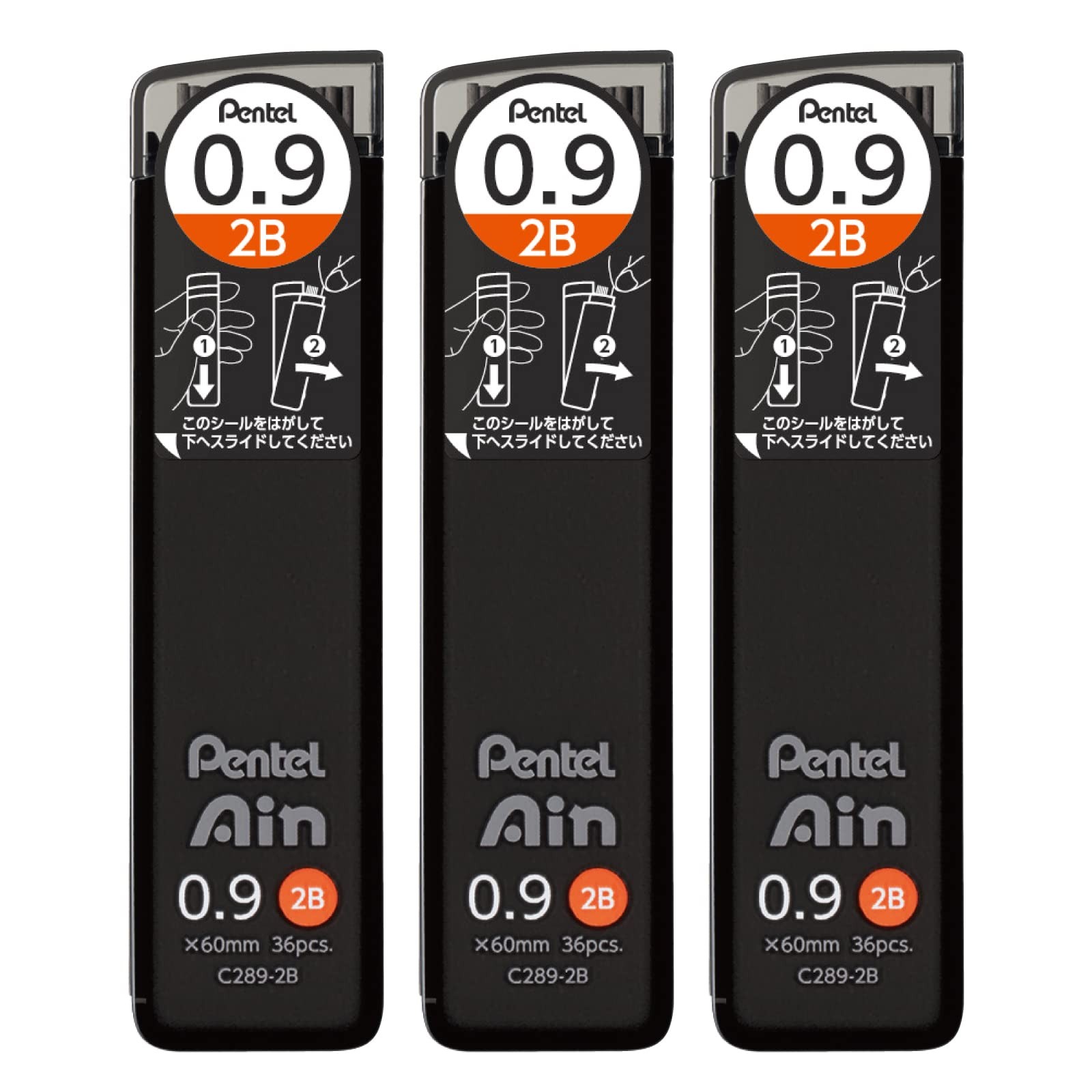 Pentel Ain 0.9mm Mechanical Pencil Smooth Writing Break Resistant Lead 2B