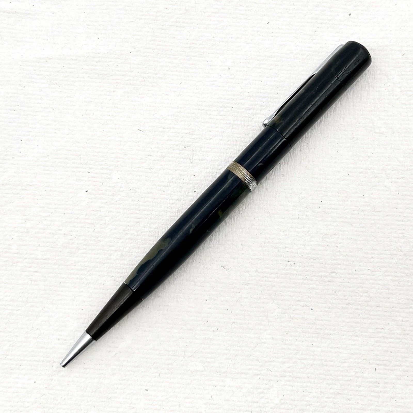 Waterman Blue Marble Celluloid Mechanical Pencil 5″ 1.1mm – Works