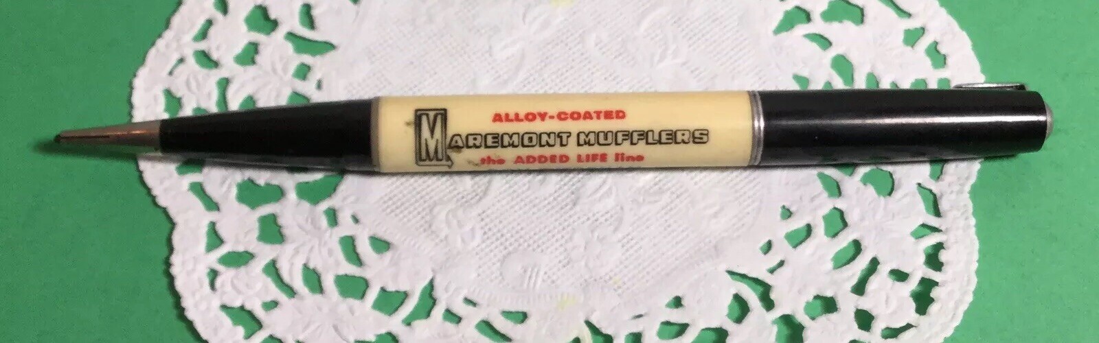 VINTAGE ADV MECHANICAL PENCIL ALLOY-COATED MAREMONT MUFFLERS DELPHOS, OH