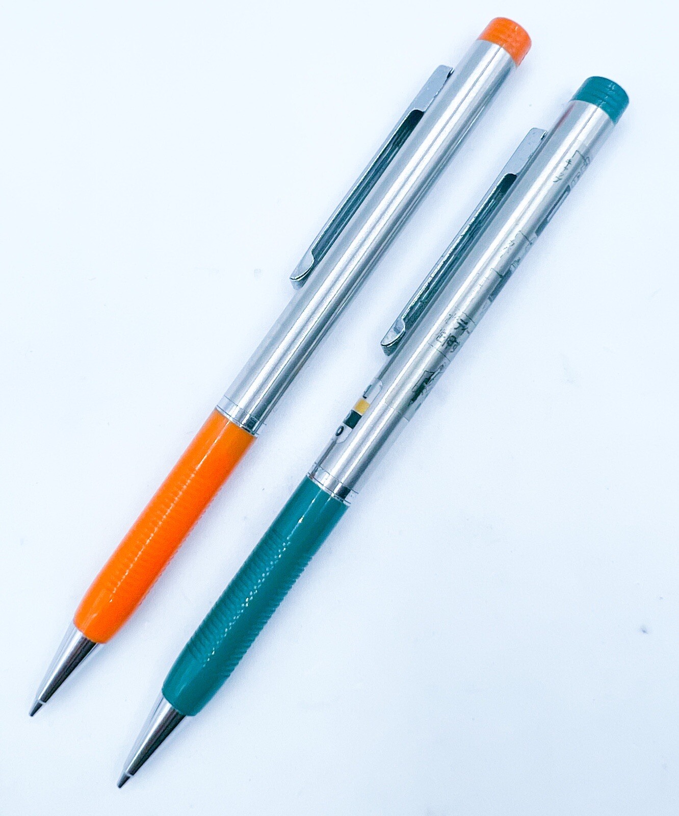 Kokuyo 2pcs Mechanical Pencil PS-11 Orange Blue Body side Knock Click 0.5 mm