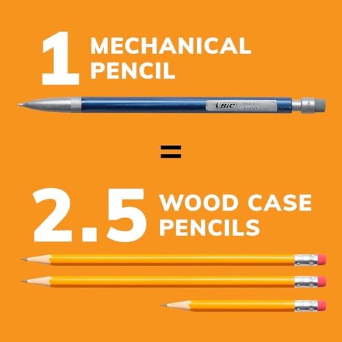 Xtra-Precision Mechanical Pencils with Erasers Barrel, Fine Point Black